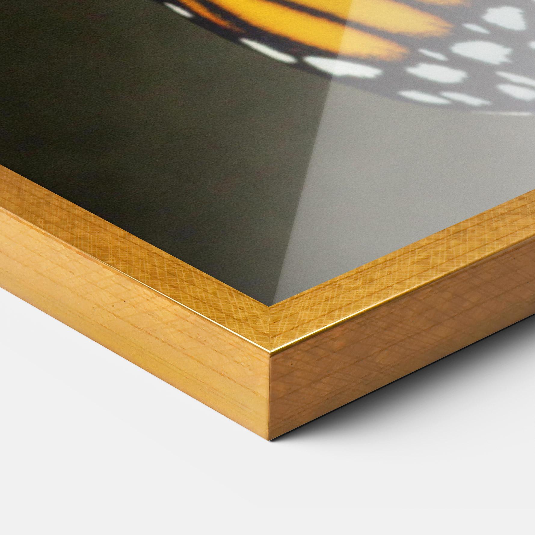 Plakat w Ramie Dark Yellow Butterfly mockup 3