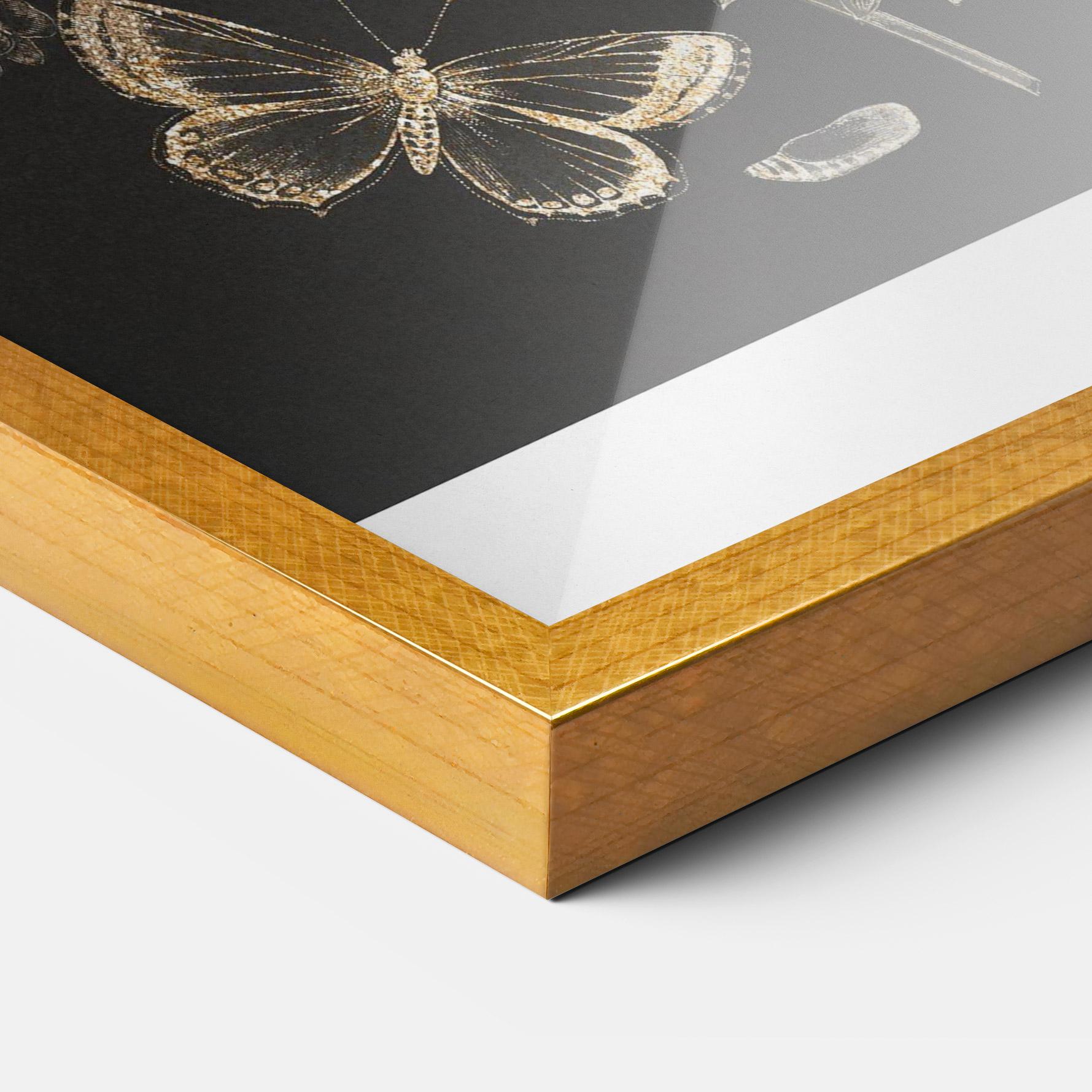 Plakat w Ramie Grey Butterflies mockup 3