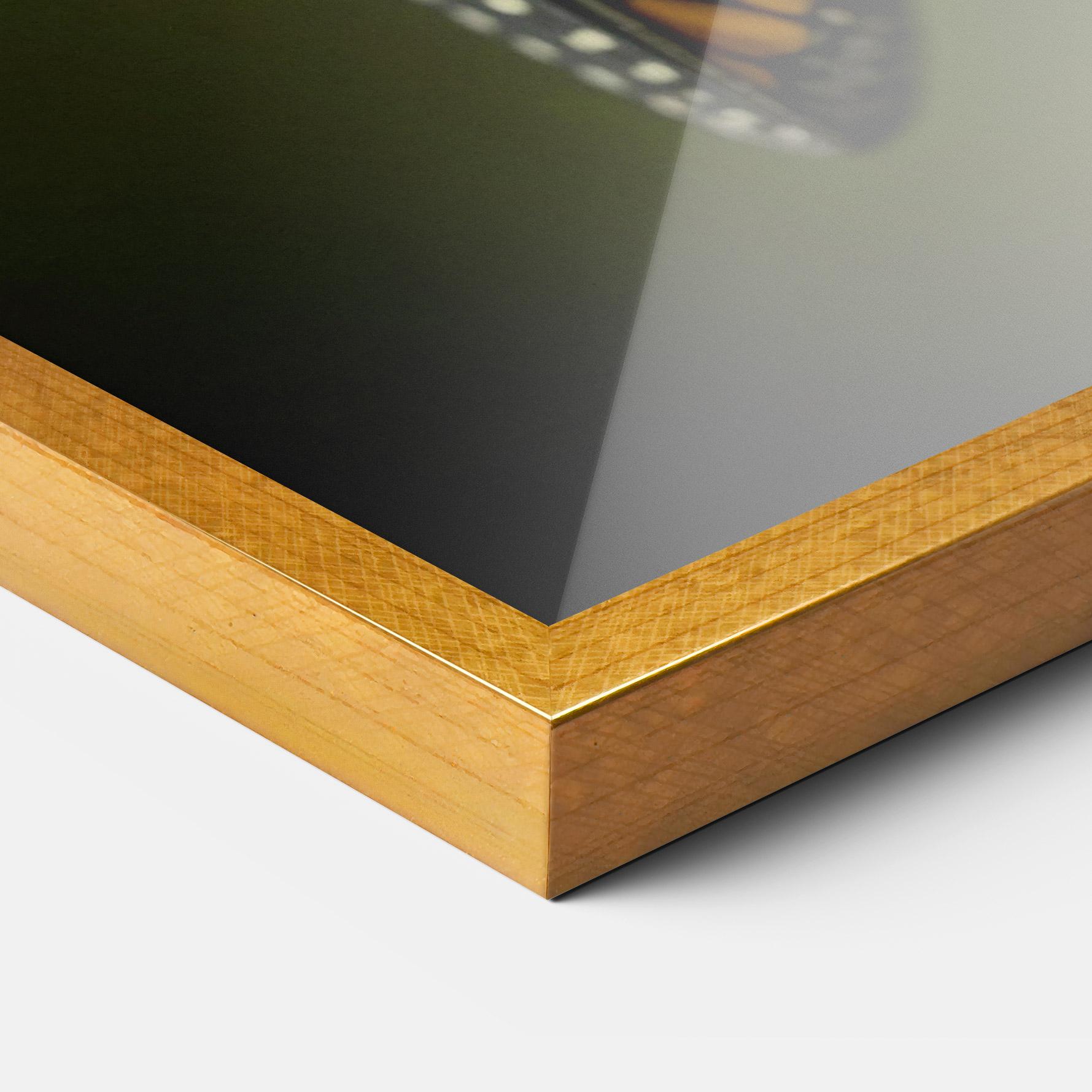 Plakat w Ramie Yellow Black Butterfly mockup 3