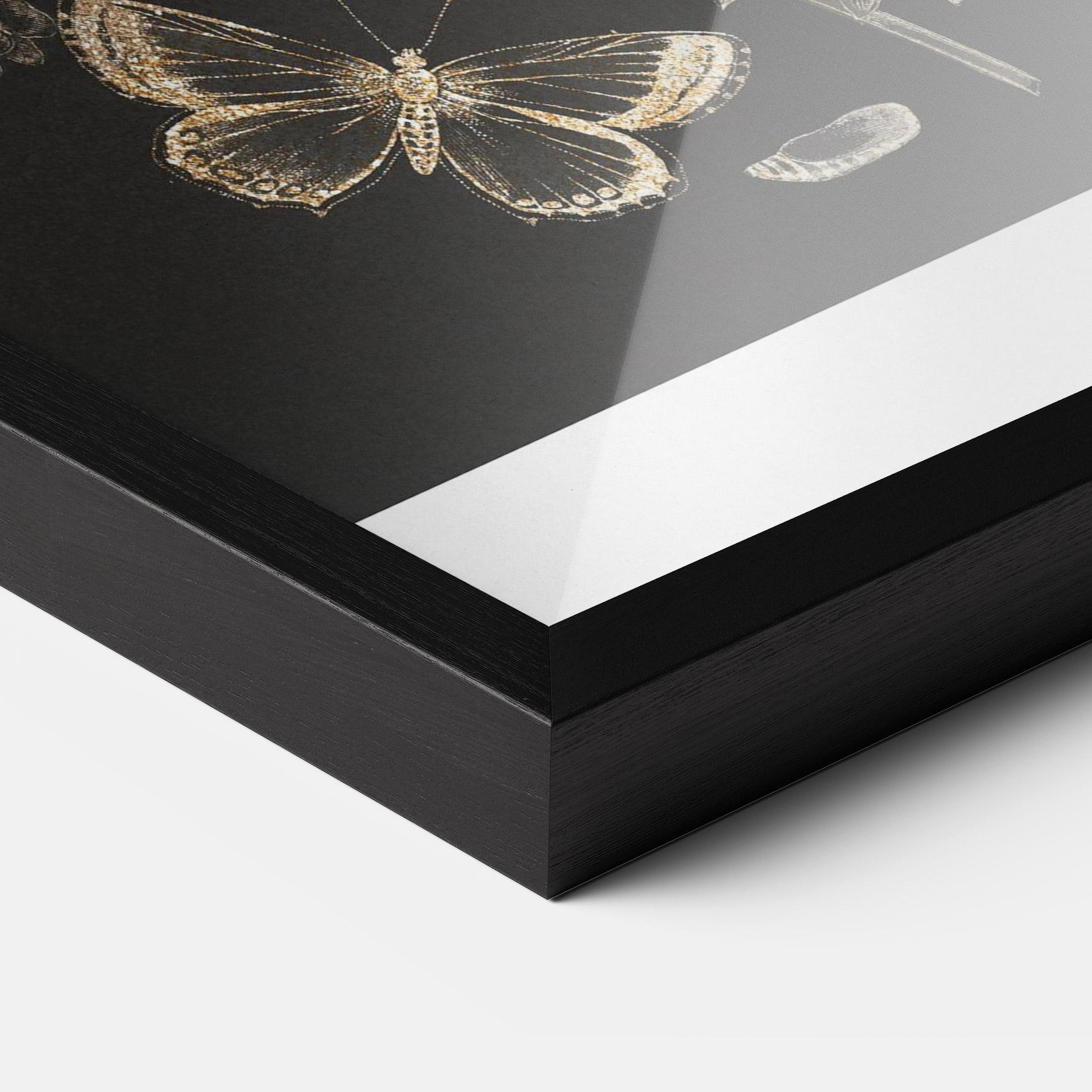 Plakat w Ramie Grey Butterflies mockup 3