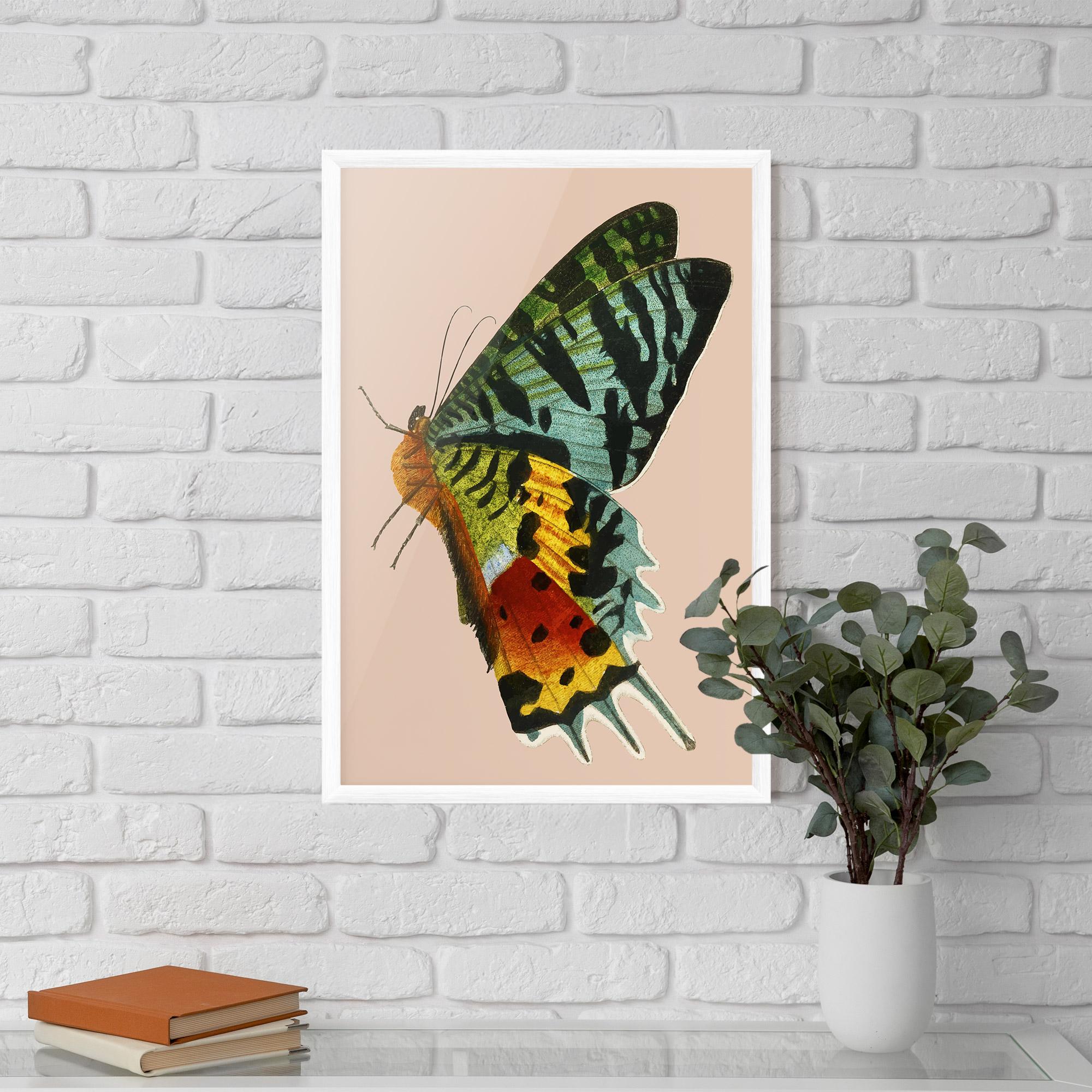 Plakat w Ramie Butterfly On Pink mockup 5