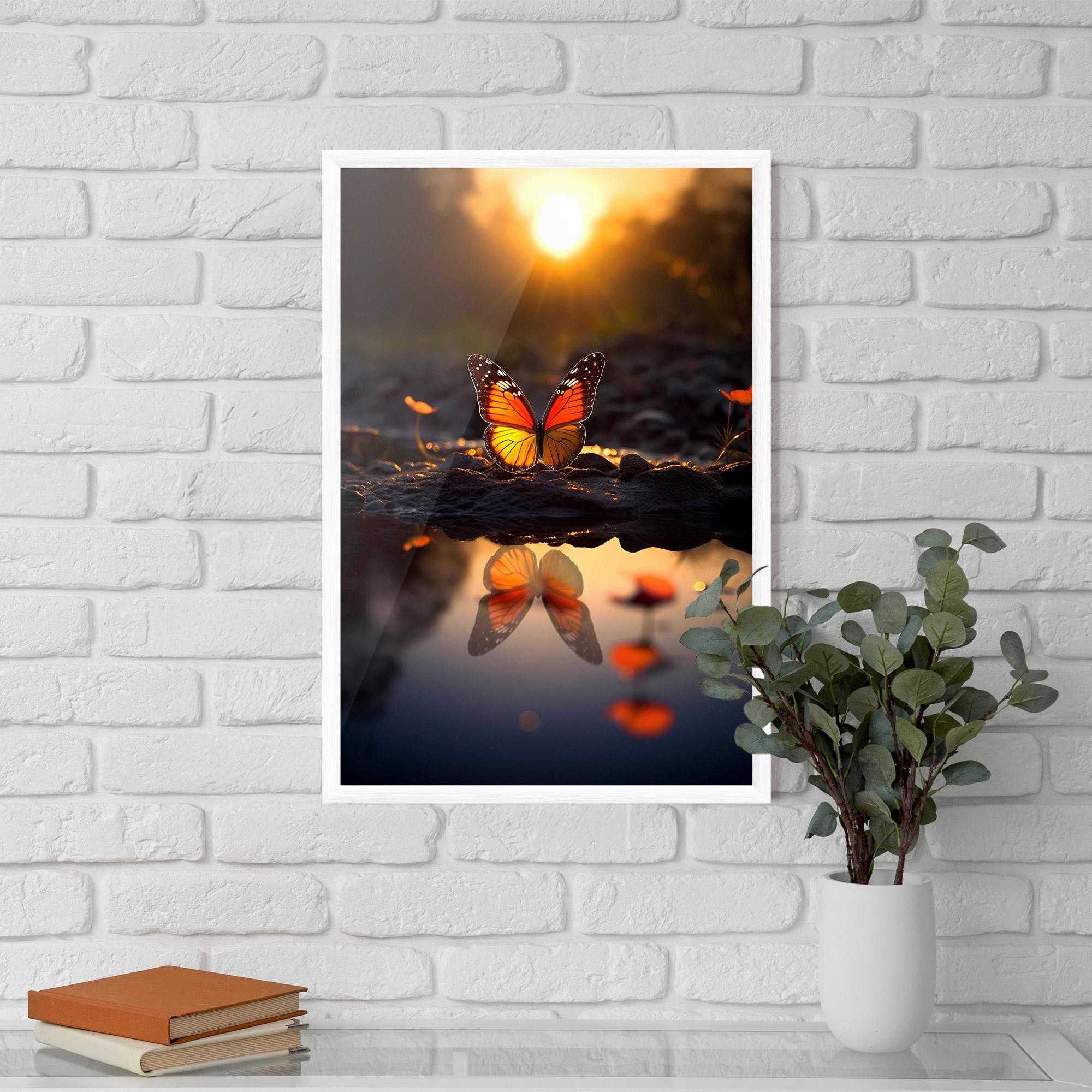Plakat w Ramie Sun Water Butterfly mockup 5