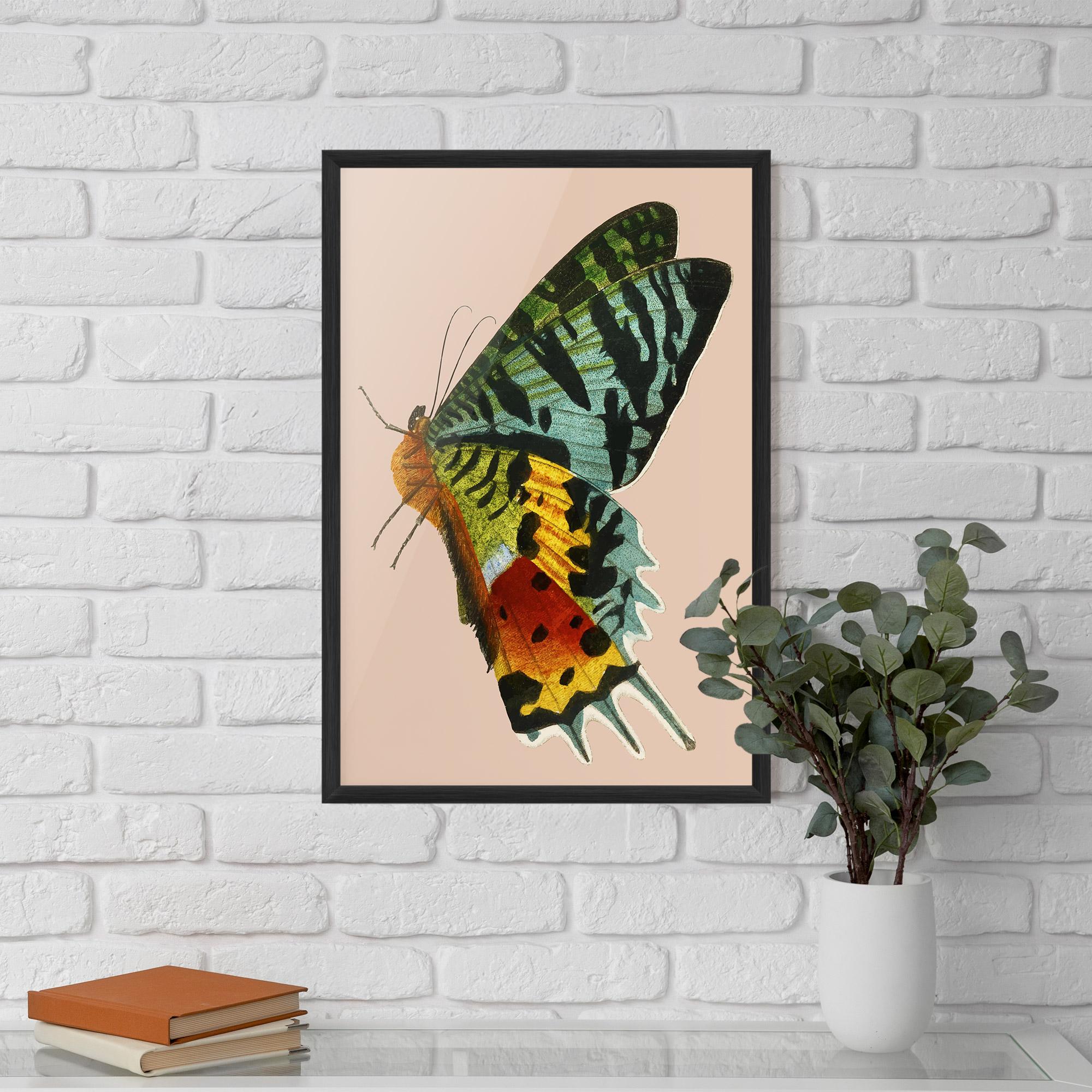 Plakat w Ramie Butterfly On Pink mockup 5