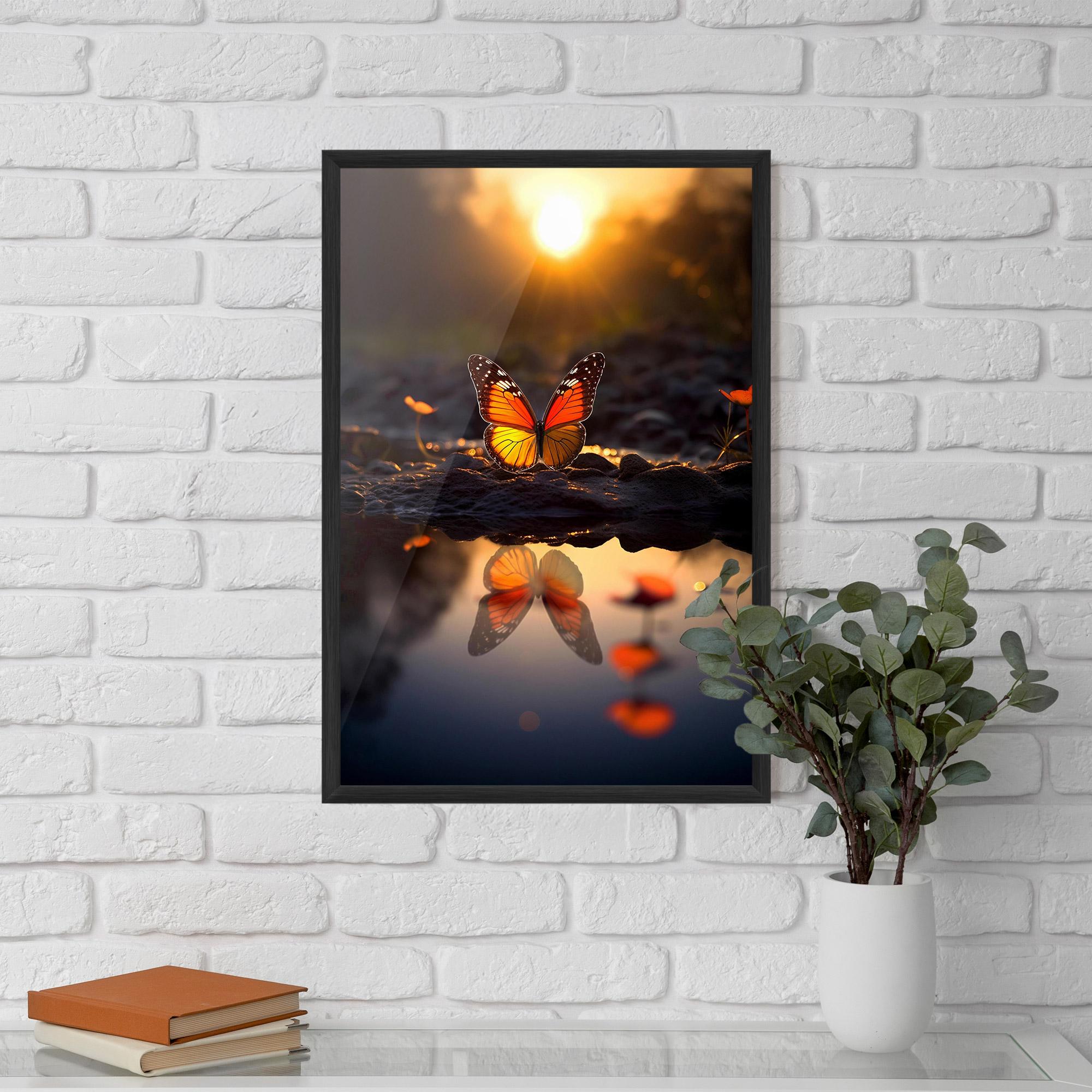 Plakat w Ramie Sun Water Butterfly mockup 5