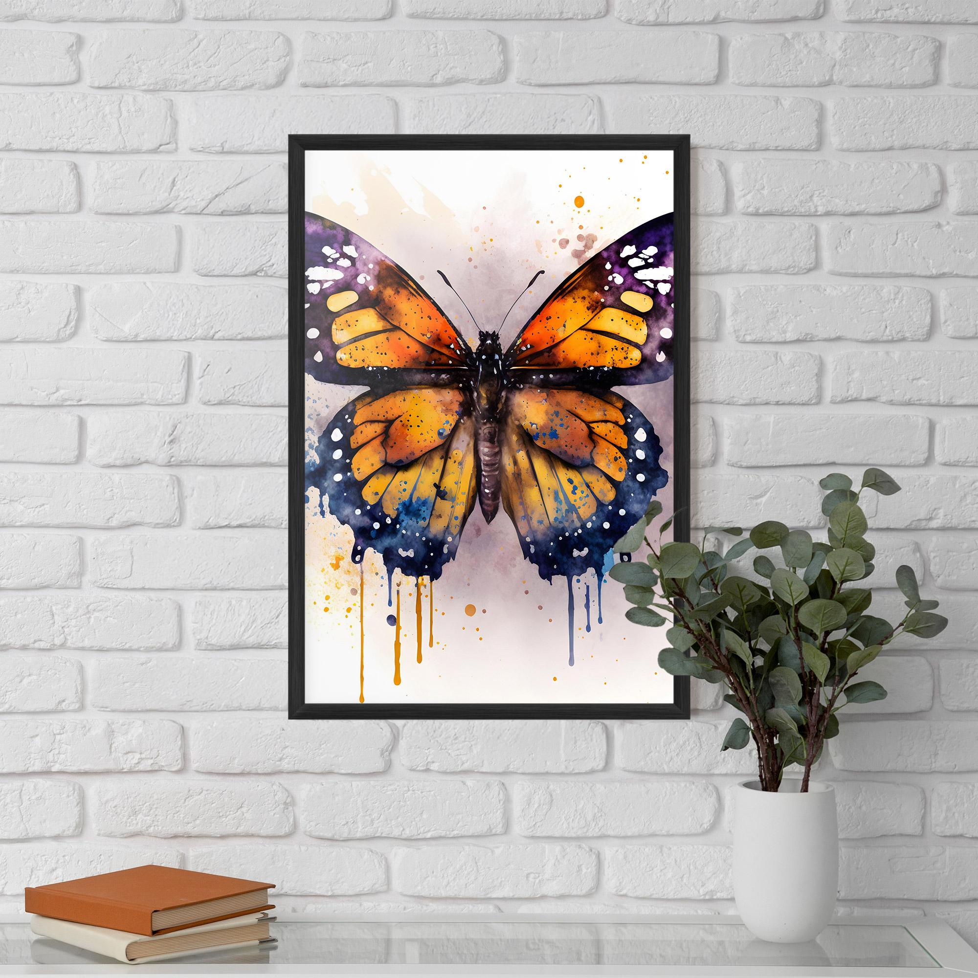 Plakat w Ramie Watercolor Butterfly mockup 5