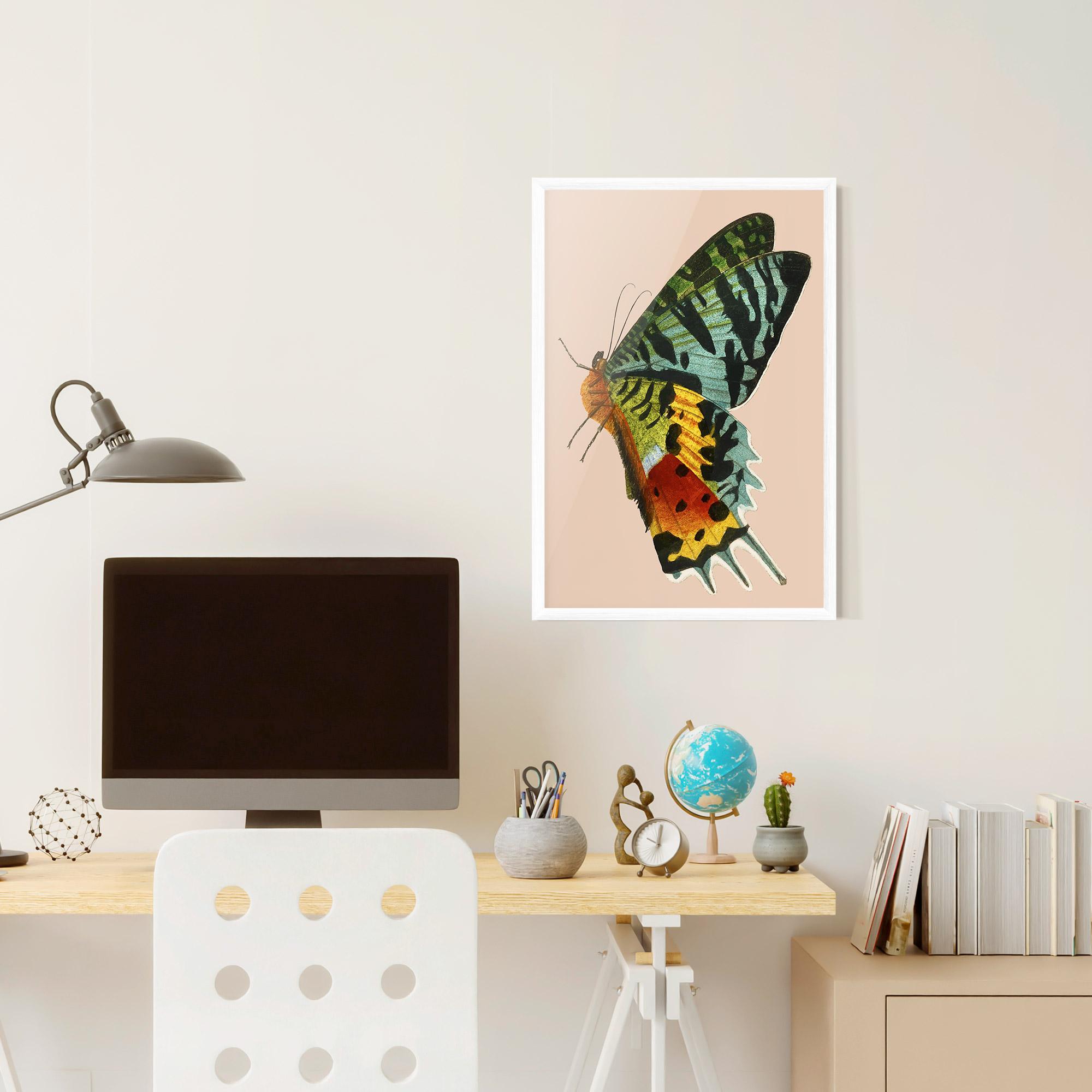 Plakat w Ramie Butterfly On Pink mockup 6