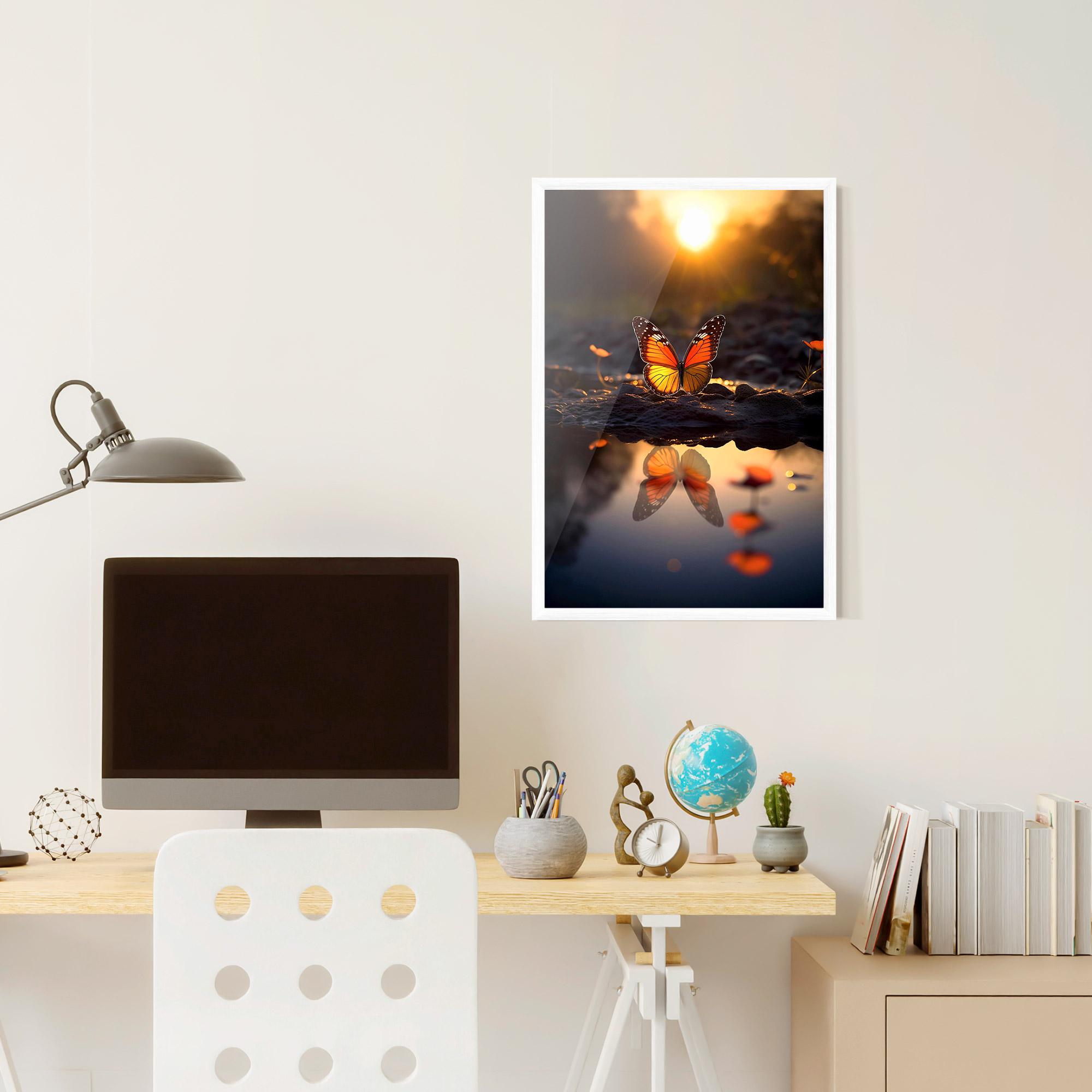 Plakat w Ramie Sun Water Butterfly mockup 6