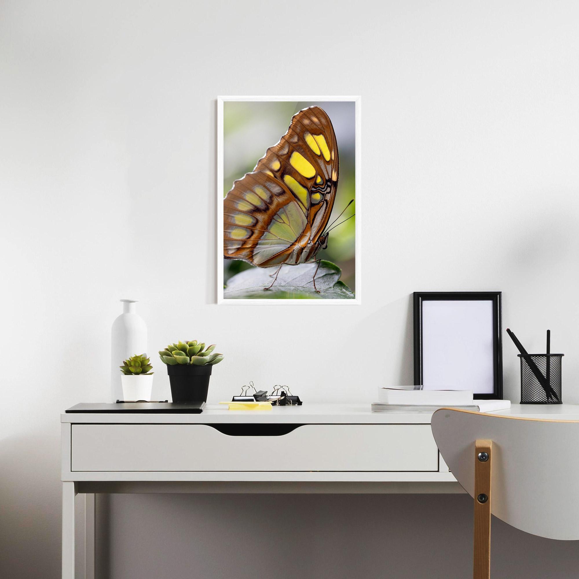 Plakat w Ramie Brown Yellow Butterfly mockup 7