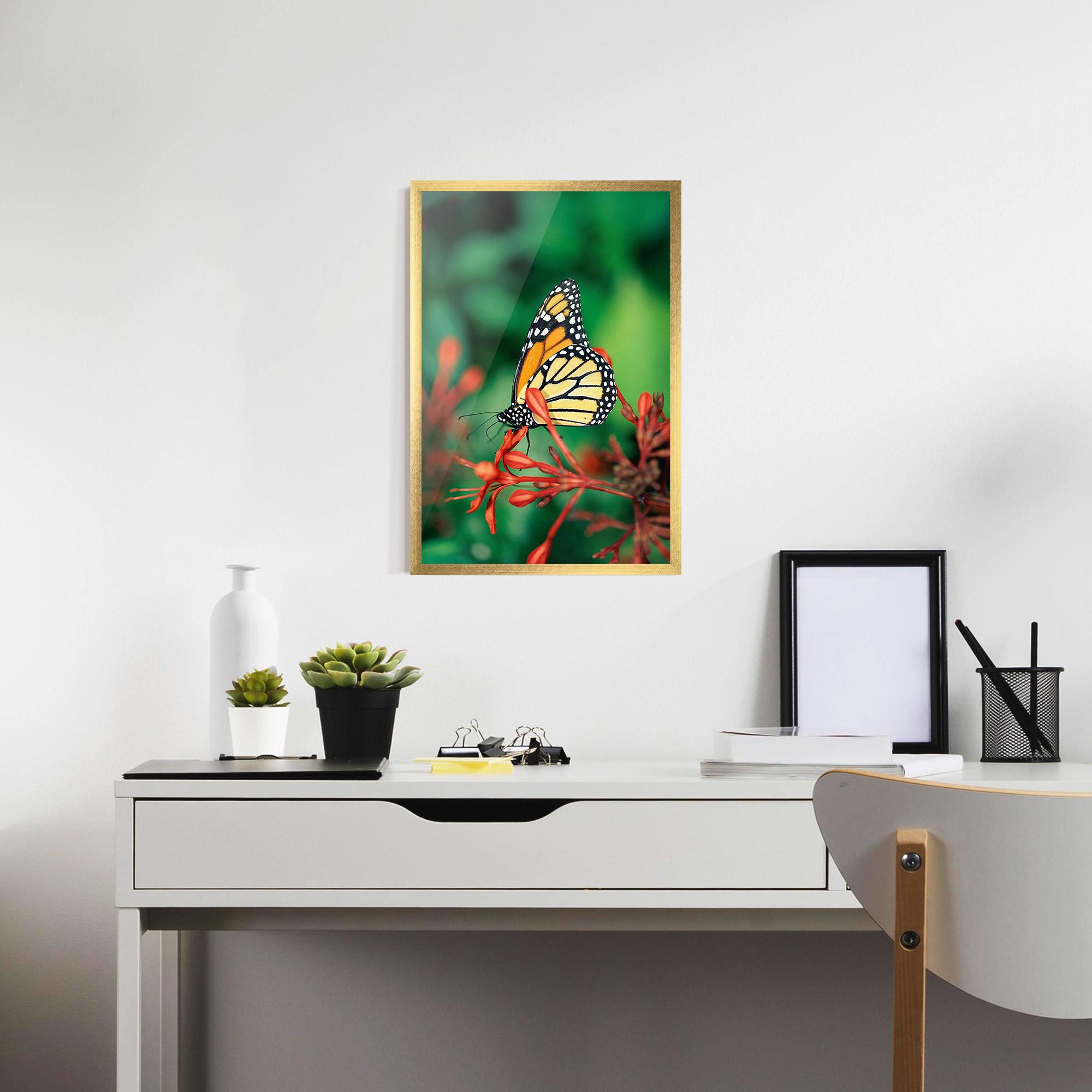 Plakat w Ramie Small Orange Butterfly mockup 7