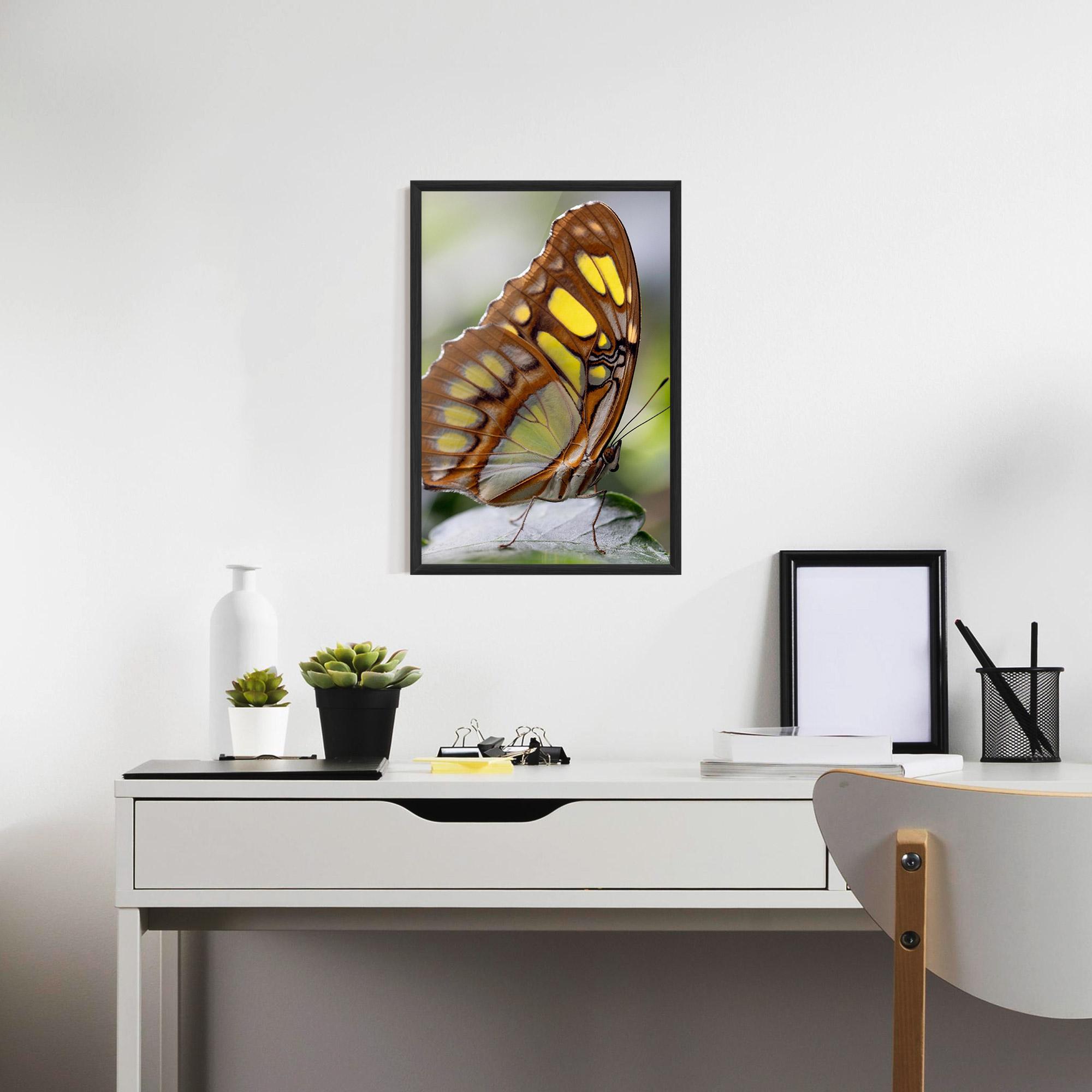 Plakat w Ramie Brown Yellow Butterfly mockup 7
