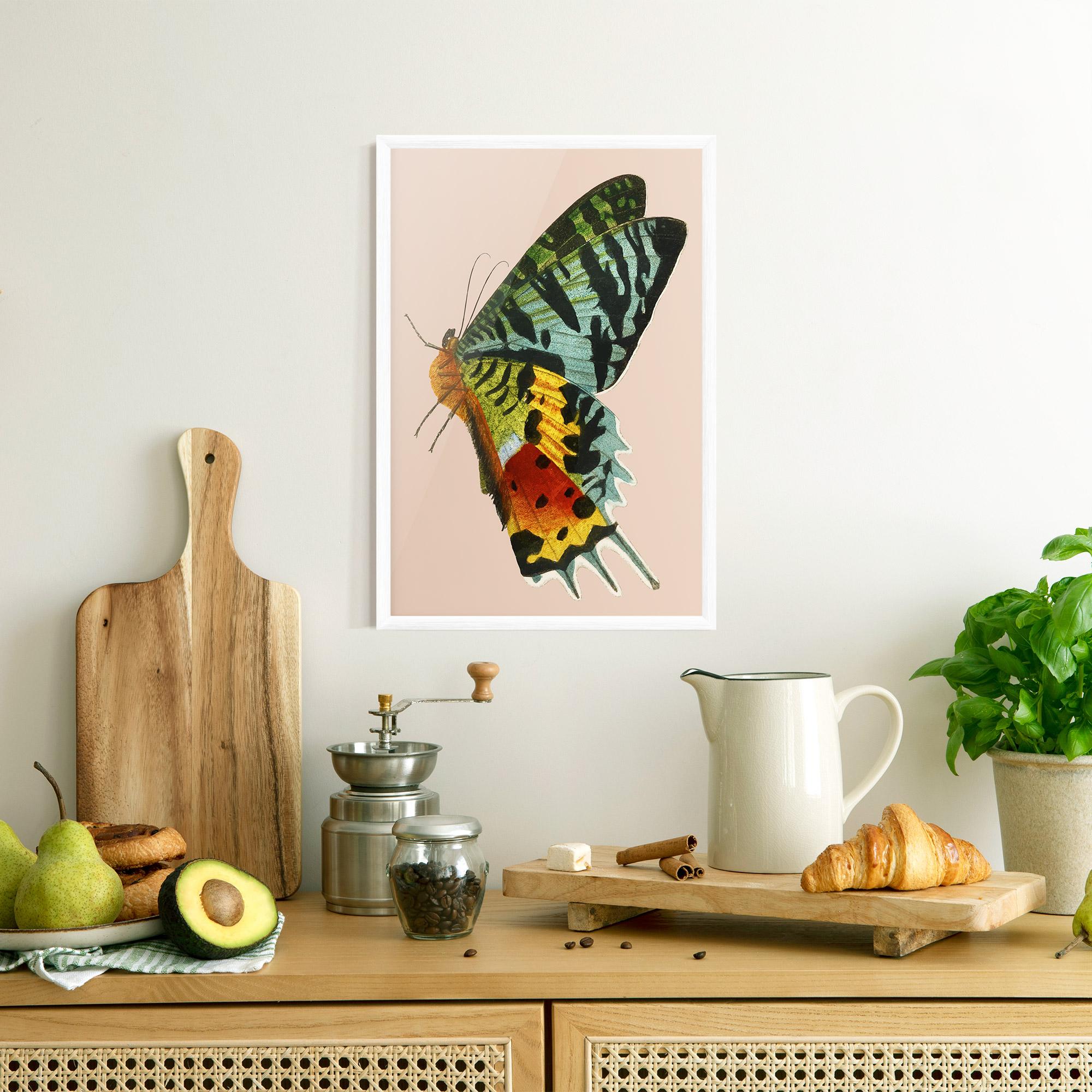 Plakat w Ramie Butterfly On Pink mockup 8
