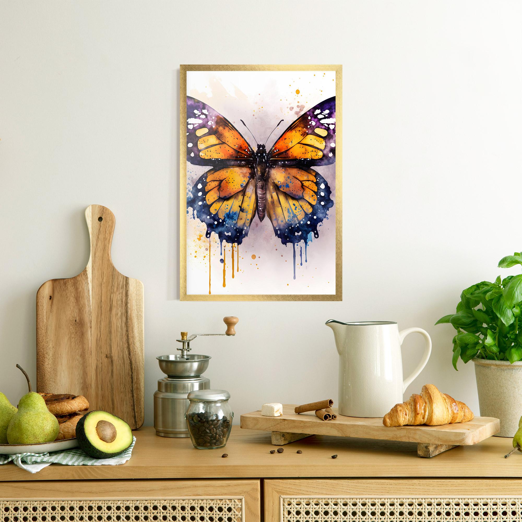 Plakat w Ramie Watercolor Butterfly mockup 8