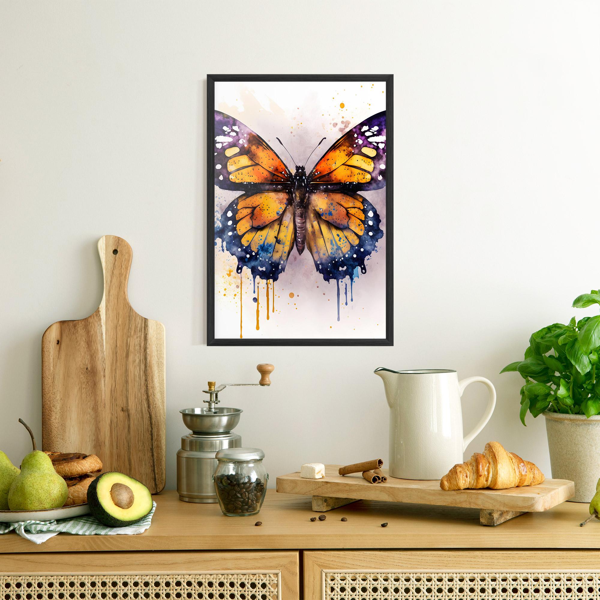 Plakat w Ramie Watercolor Butterfly mockup 8