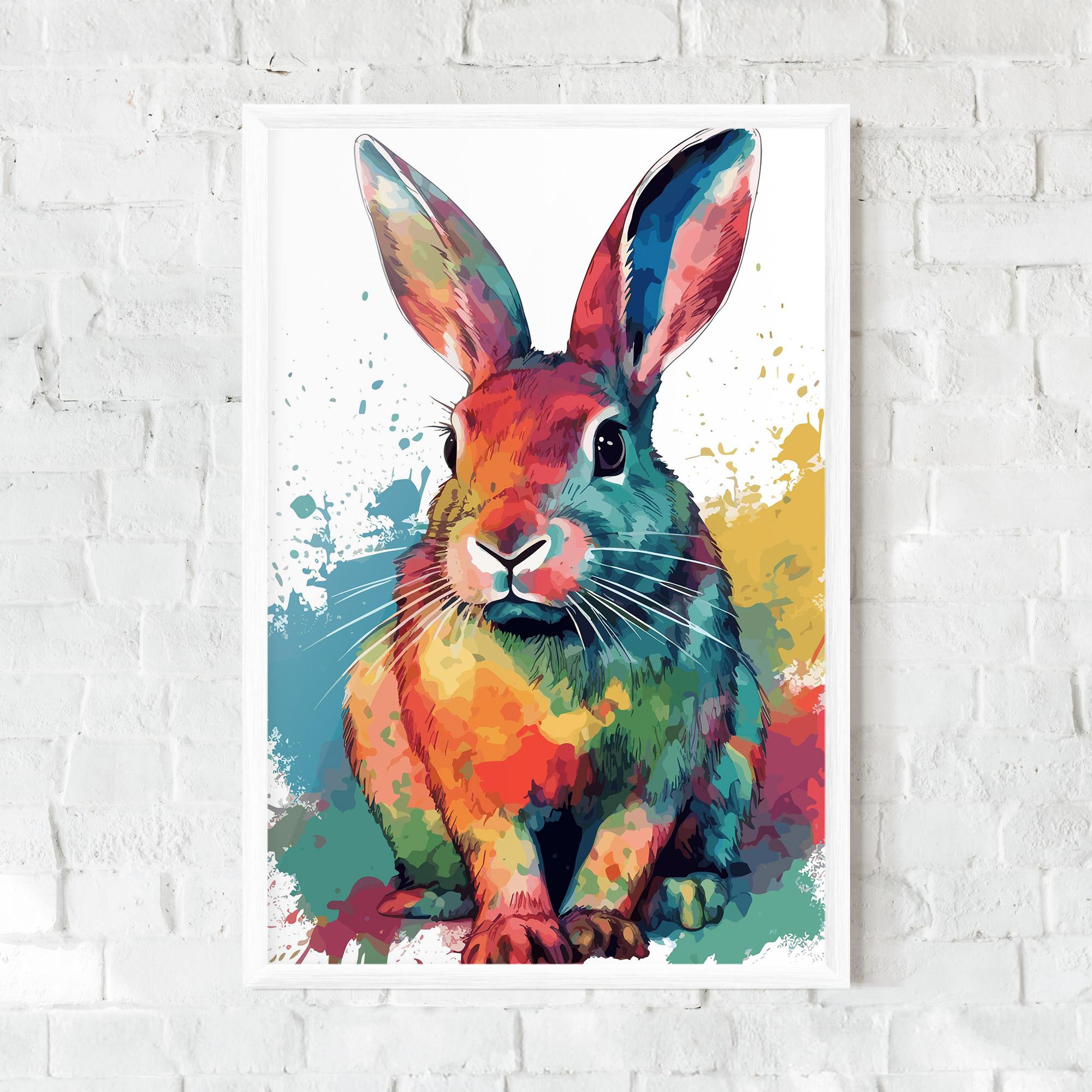 Plakat w Ramie Brush Rabbit mockup 0