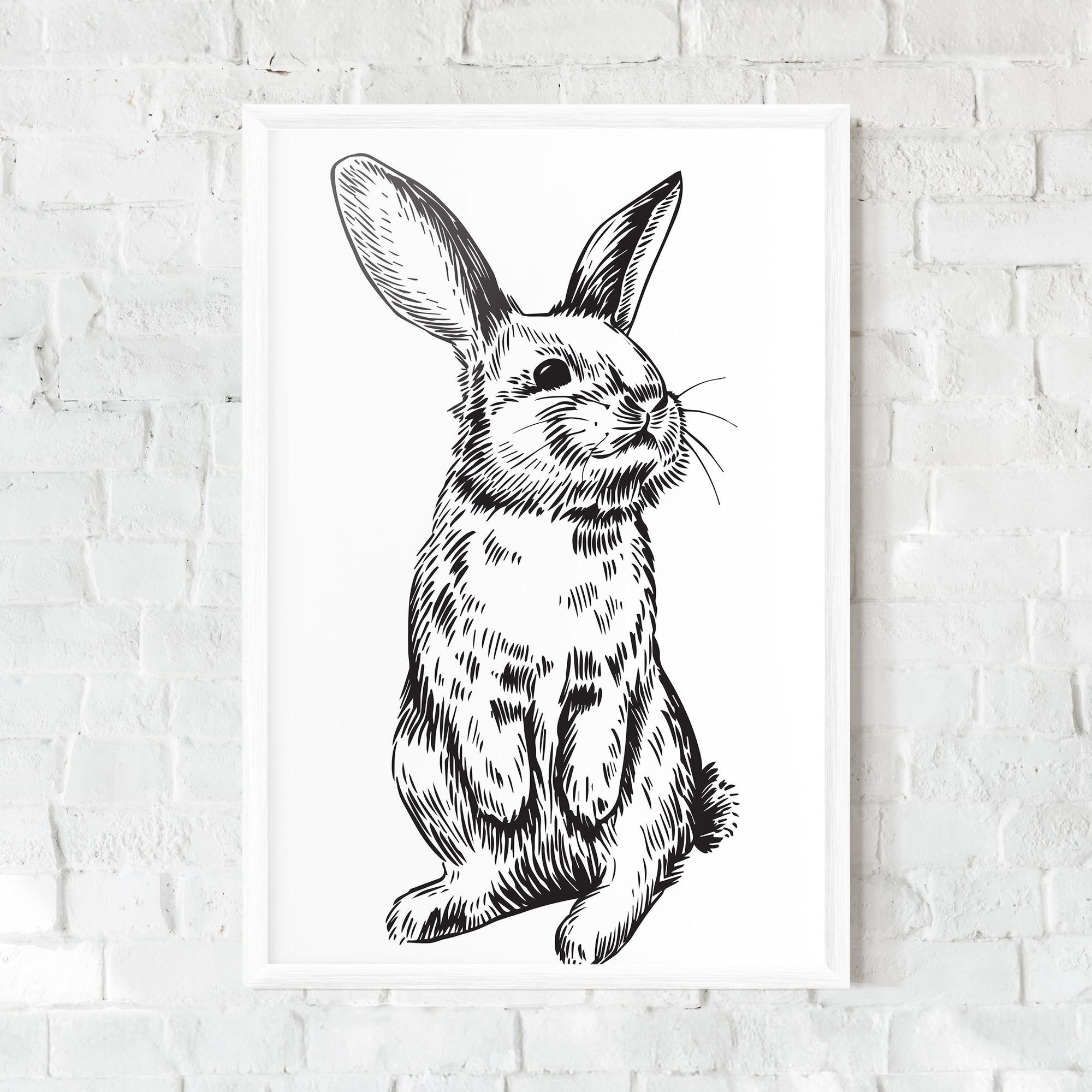 Plakat w Ramie Cute Bunny mockup 0