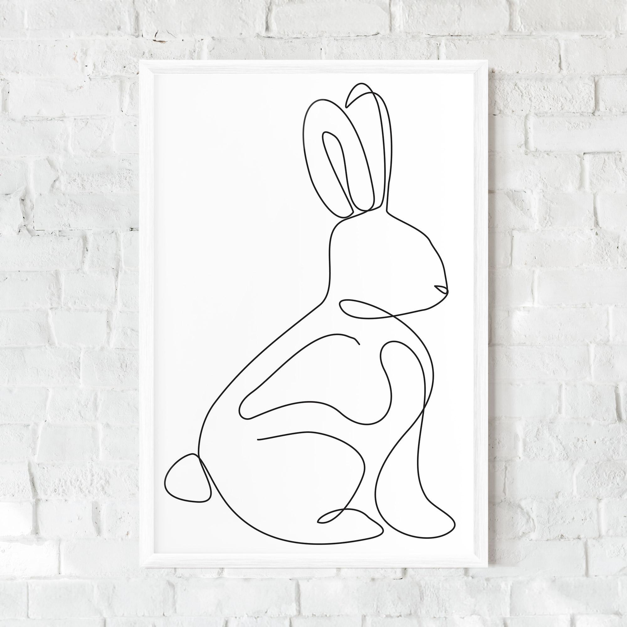 Plakat w Ramie Cute Rabbit mockup 0