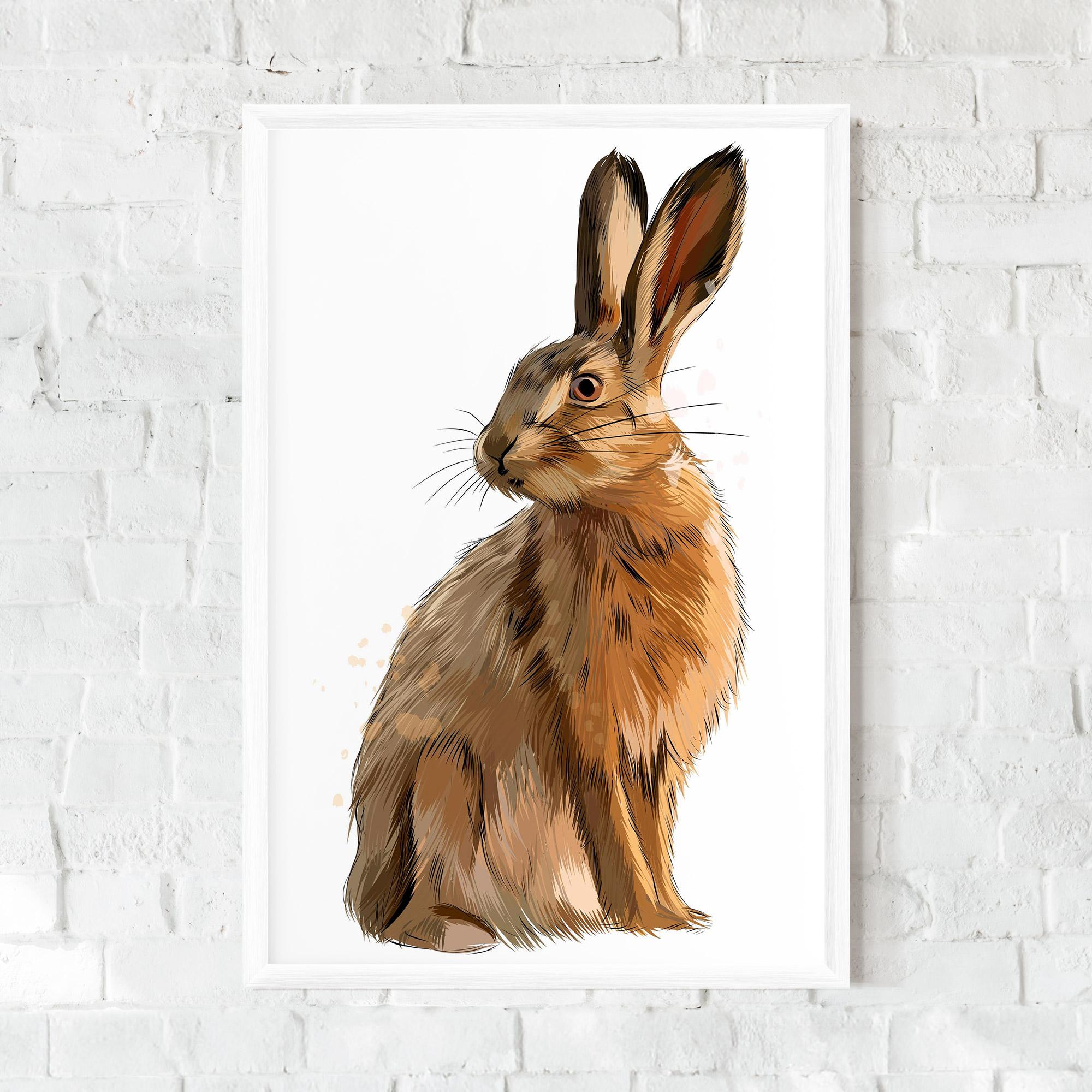 Plakat w Ramie Painted Bunny mockup 0