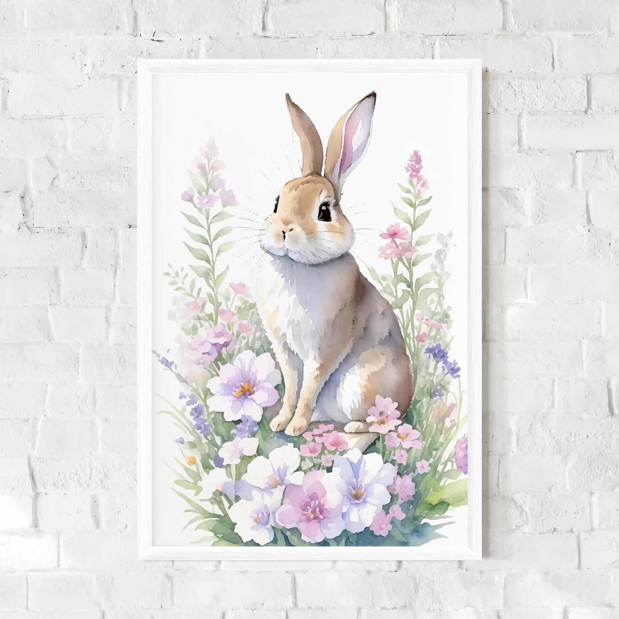 Plakat w Ramie Pretty Cute Bunny mockup 0