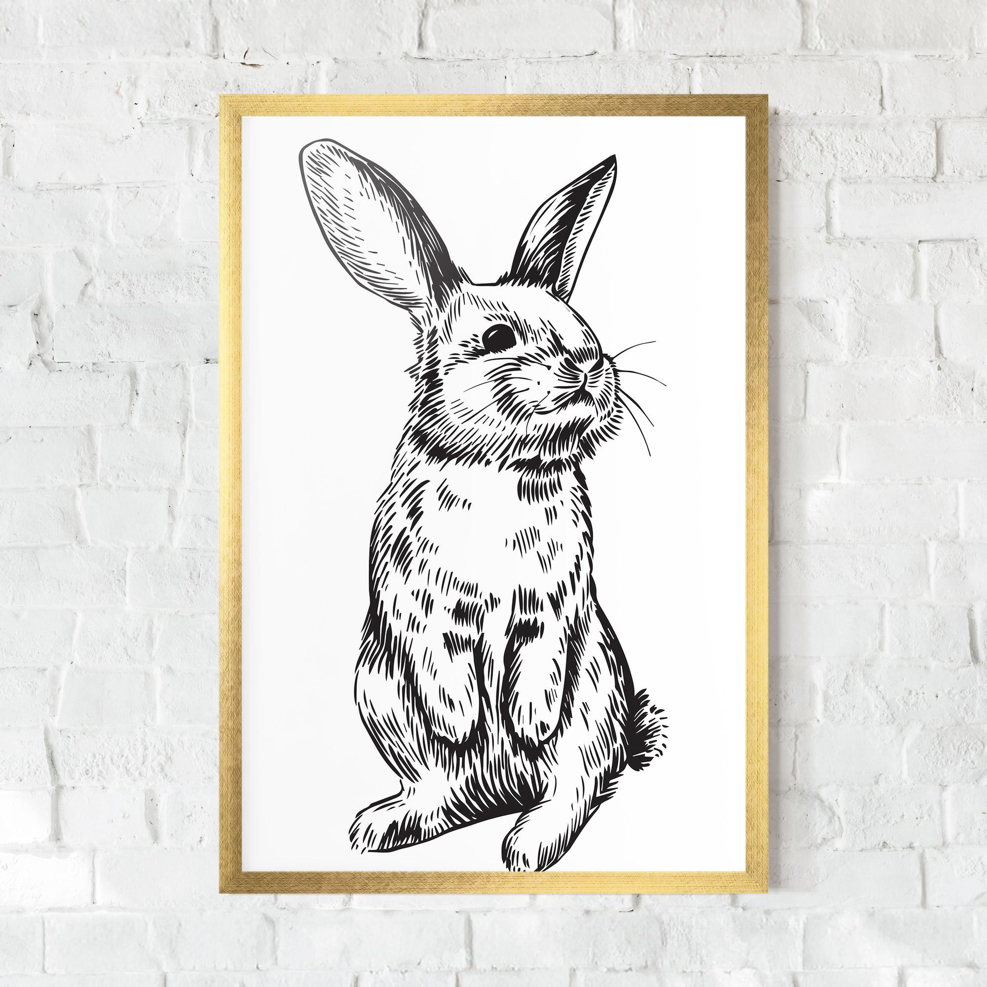 Plakat w Ramie Cute Bunny mockup 0