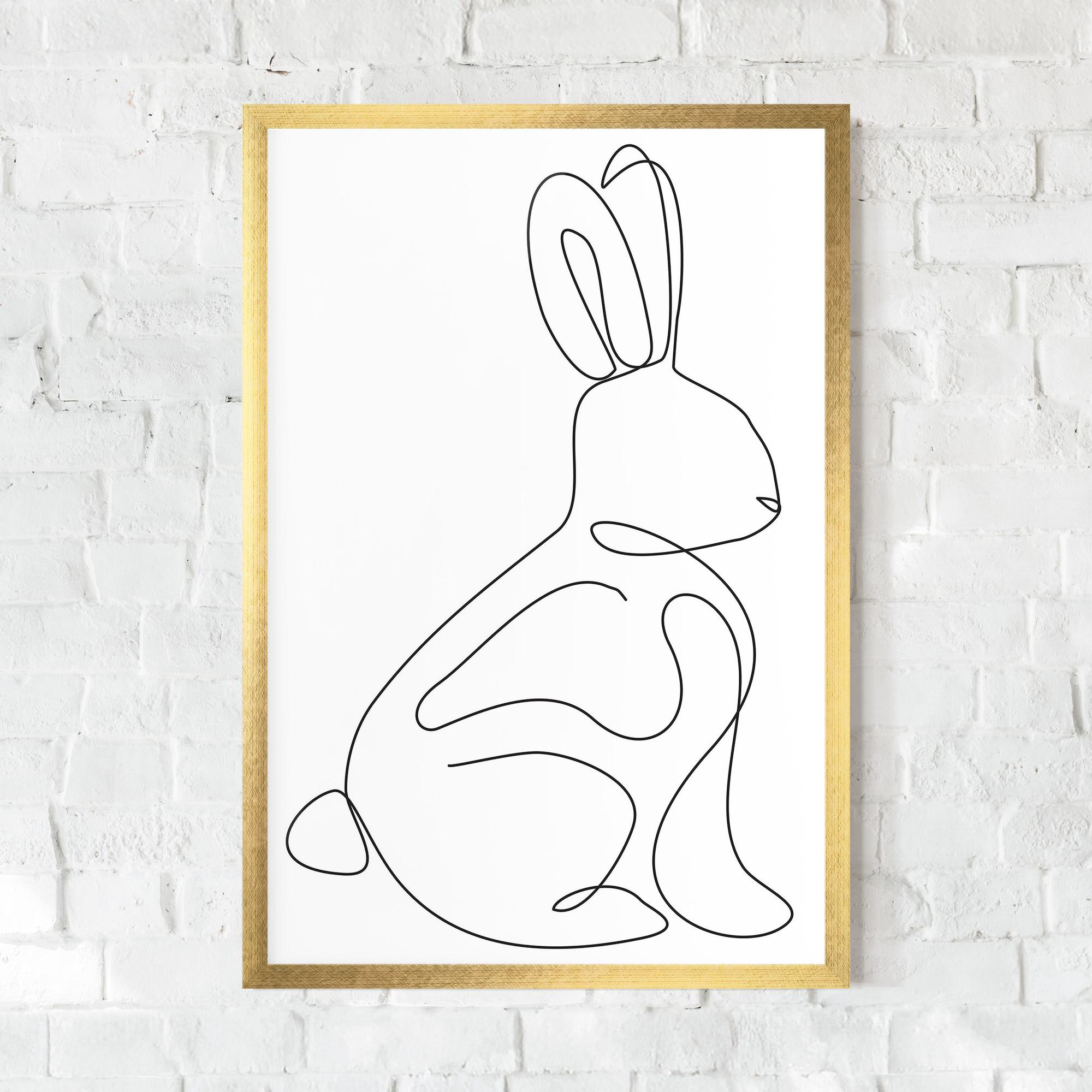 Plakat w Ramie Cute Rabbit mockup 0