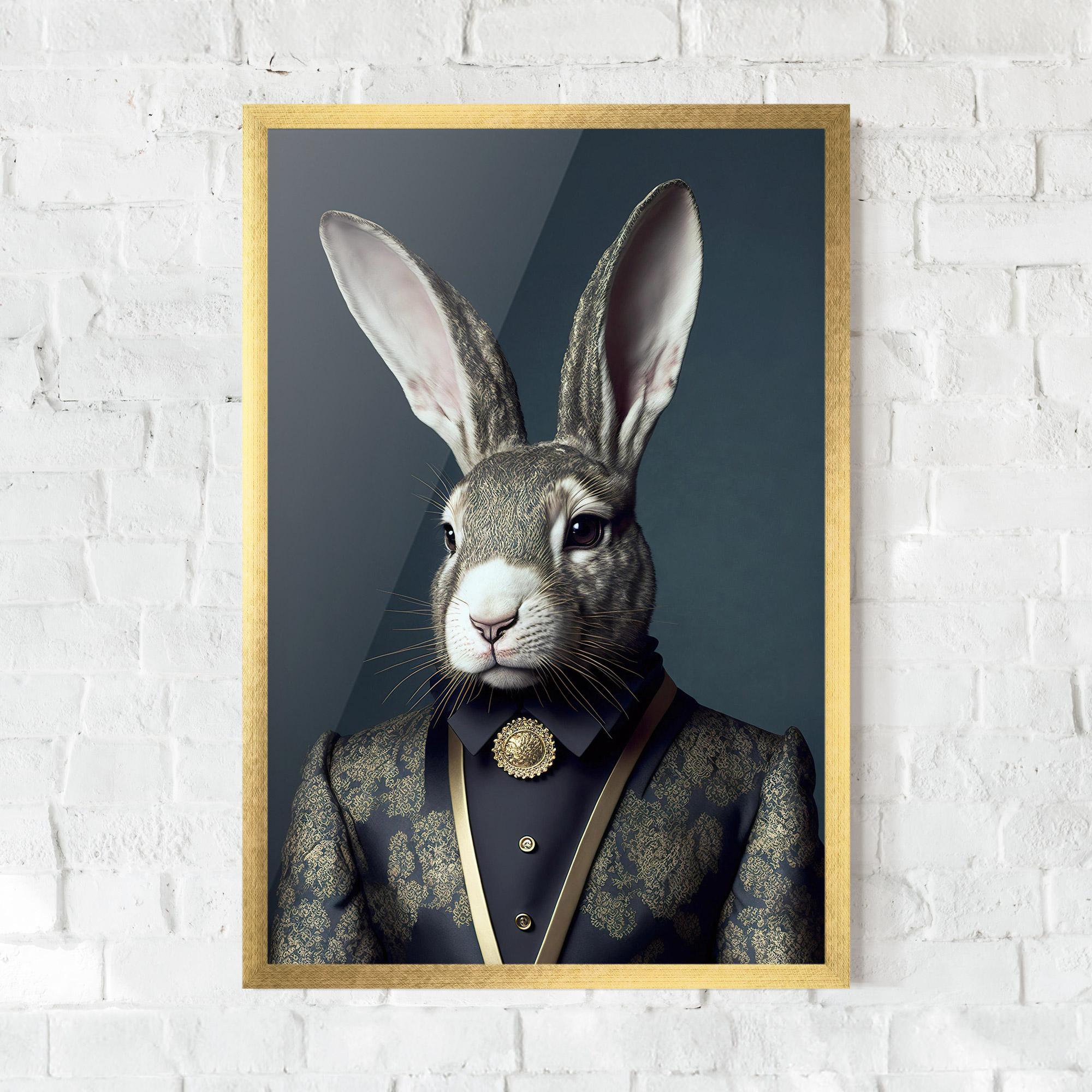 Plakat w Ramie Elegant Rabbit mockup 0