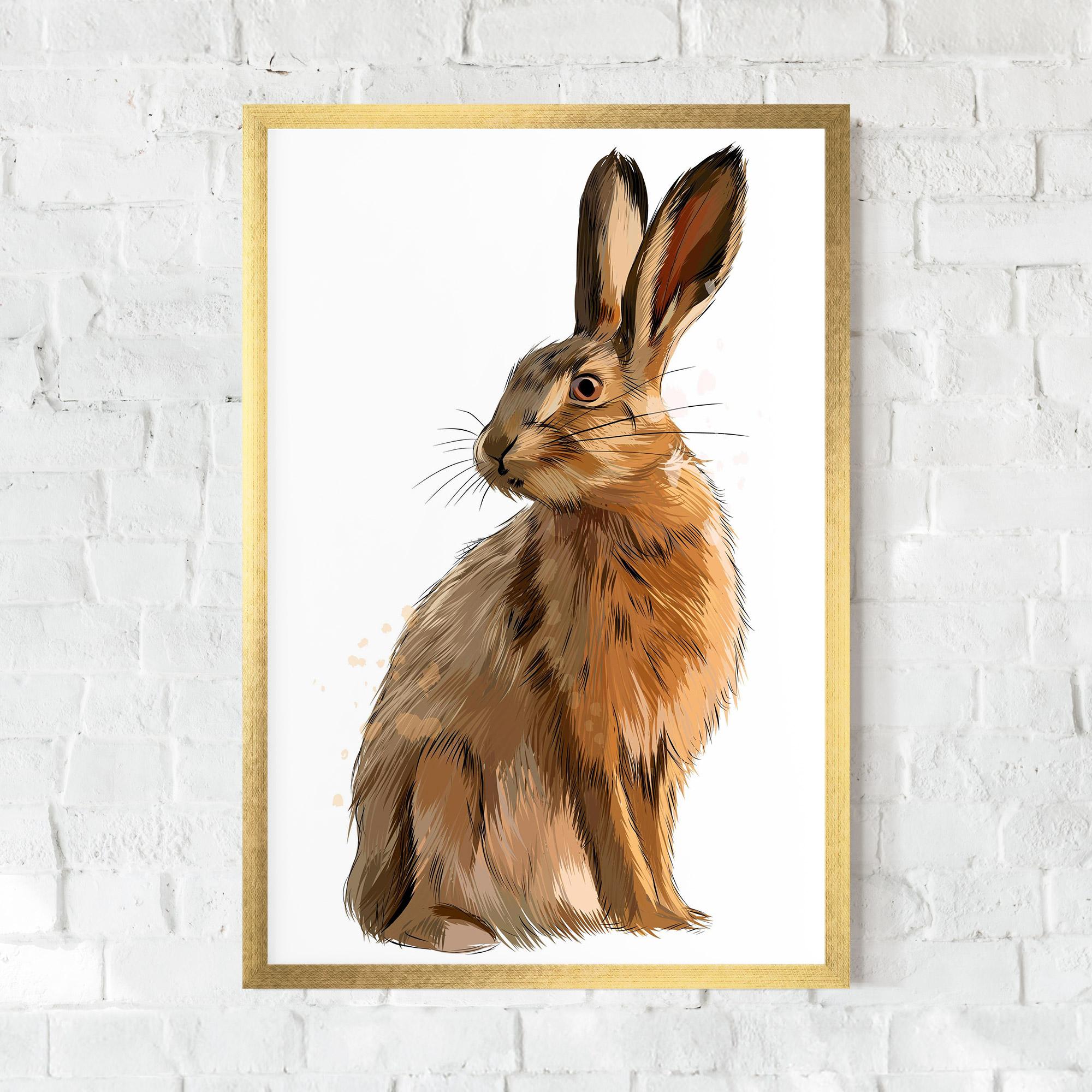 Plakat w Ramie Painted Bunny mockup 0