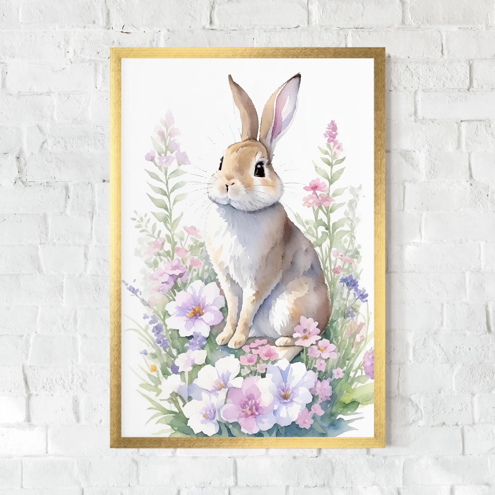 Plakat w Ramie Pretty Cute Bunny mockup 0