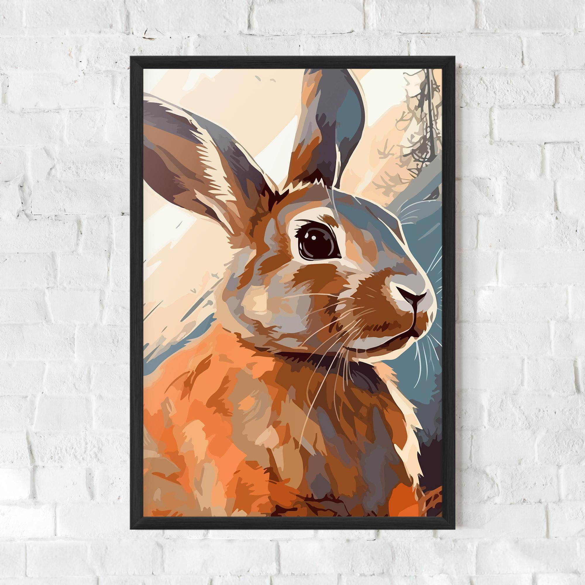 Plakat w Ramie Anime Rabbit mockup 0