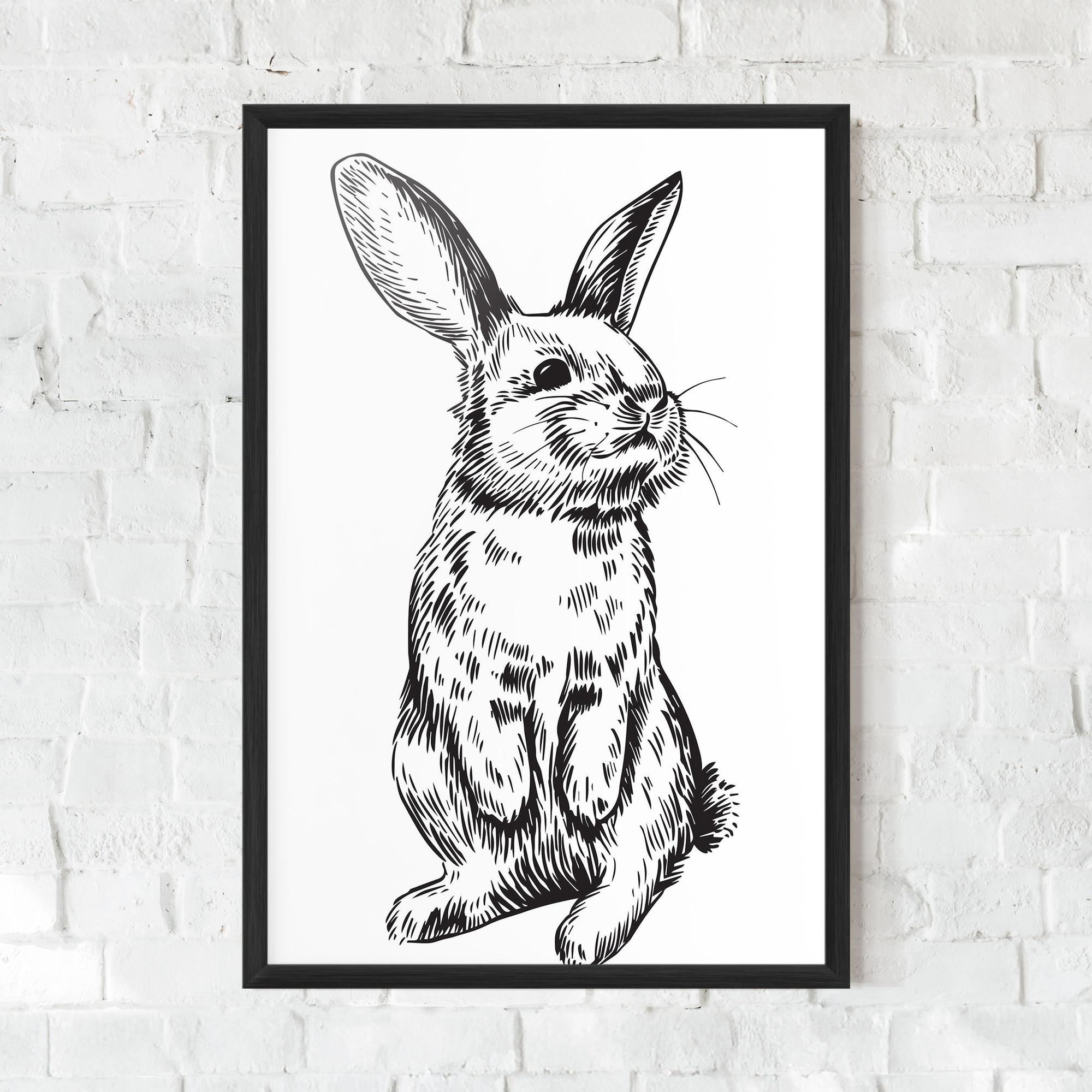 Plakat w Ramie Cute Bunny mockup 0