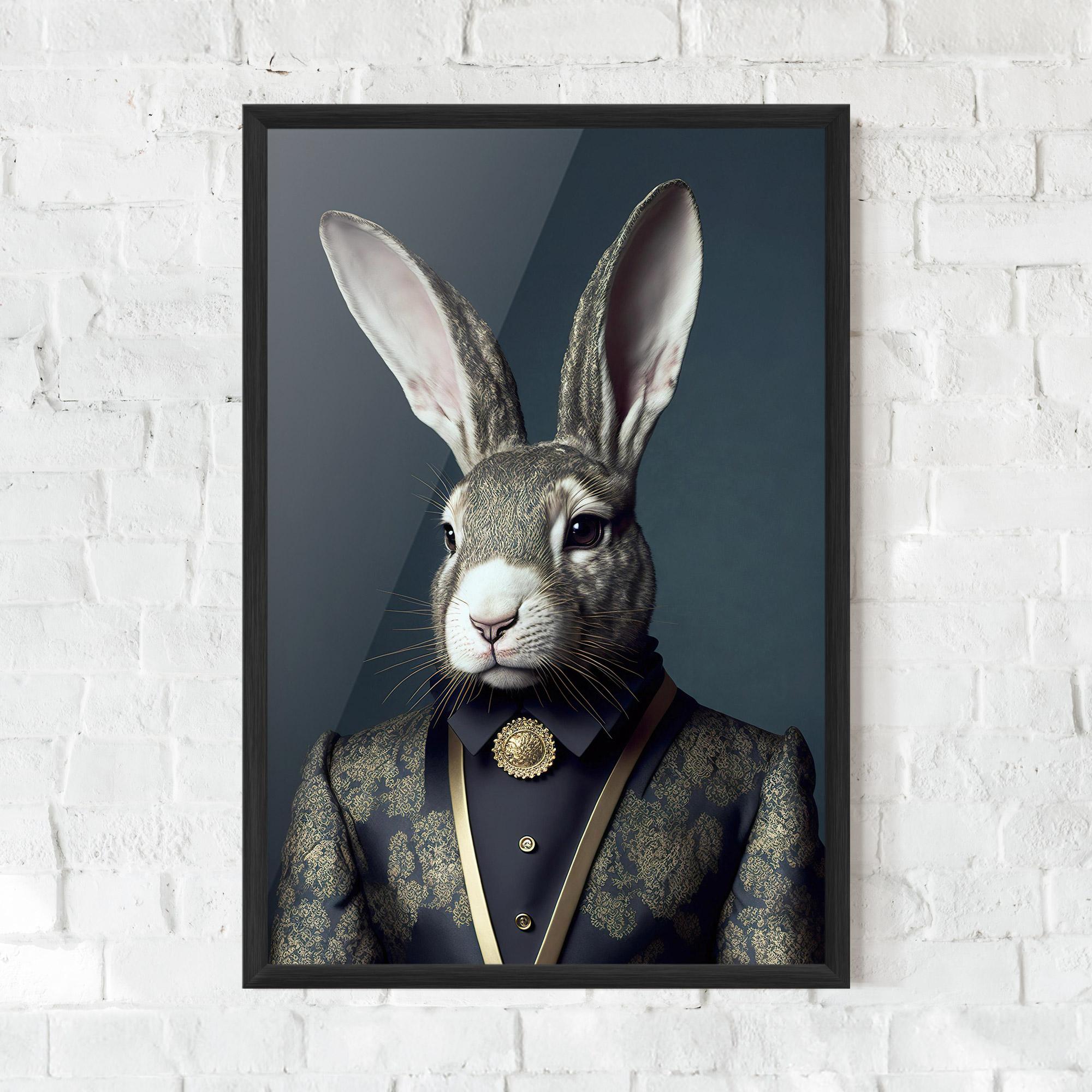 Plakat w Ramie Elegant Rabbit mockup 0