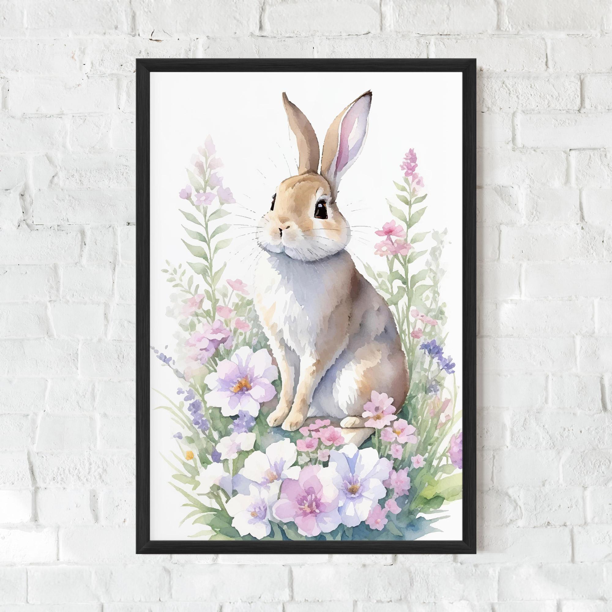 Plakat w Ramie Pretty Cute Bunny mockup 0
