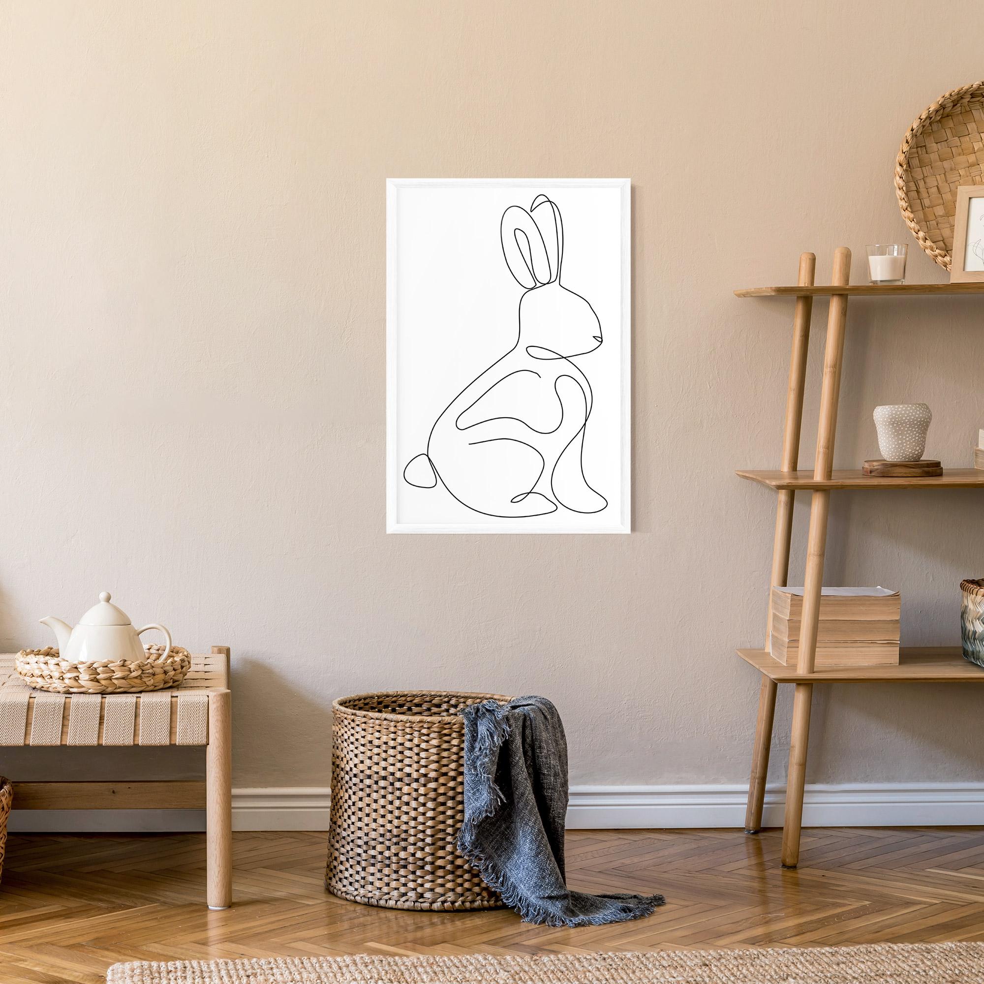 Plakat w Ramie Cute Rabbit mockup 9