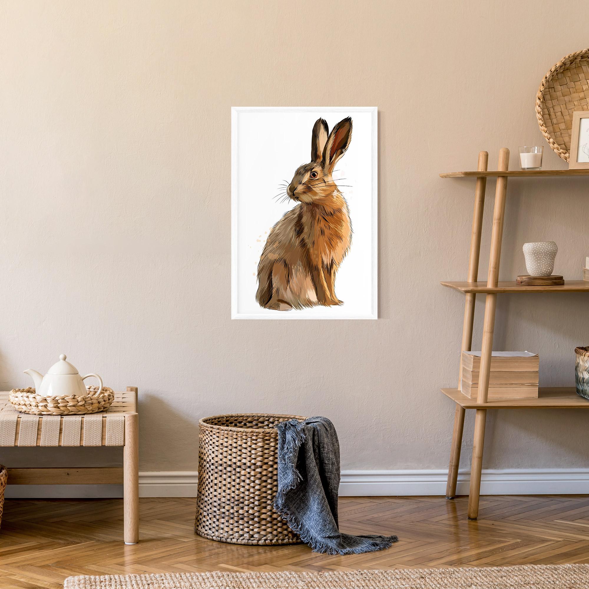 Plakat w Ramie Painted Bunny mockup 9