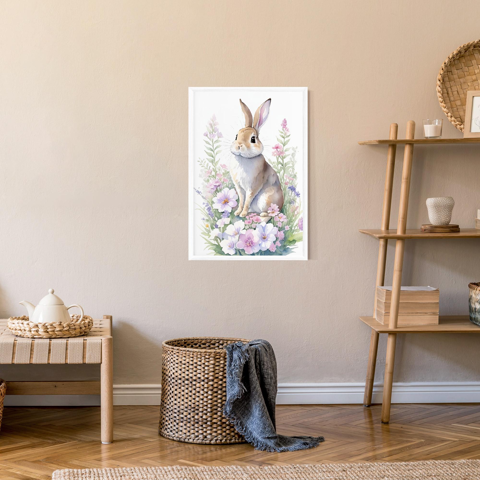 Plakat w Ramie Pretty Cute Bunny mockup 9