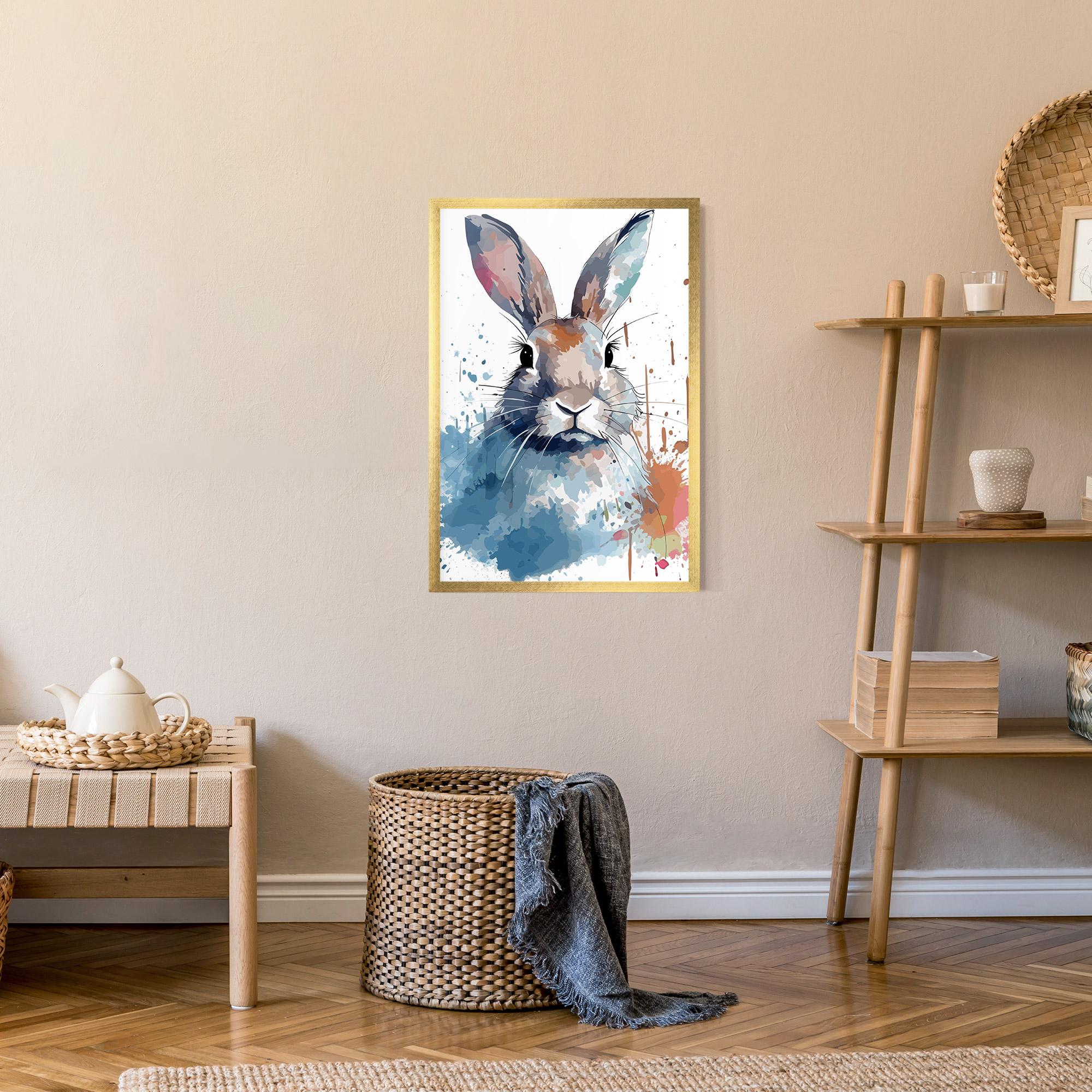 Plakat w Ramie Bunny Art Splash mockup 9