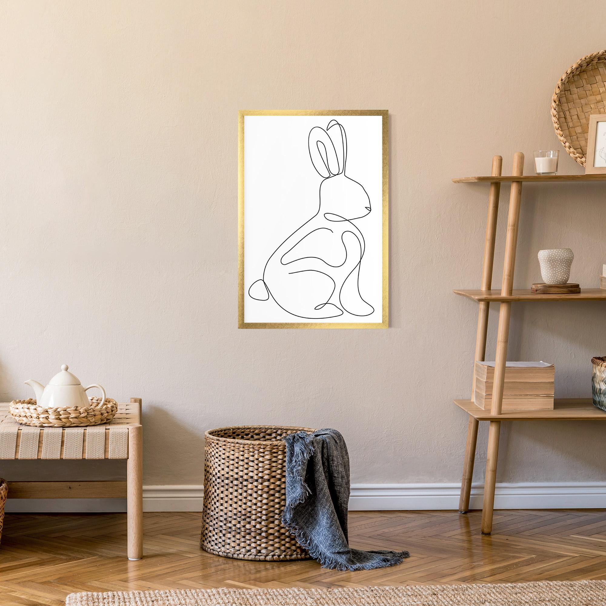 Plakat w Ramie Cute Rabbit mockup 9