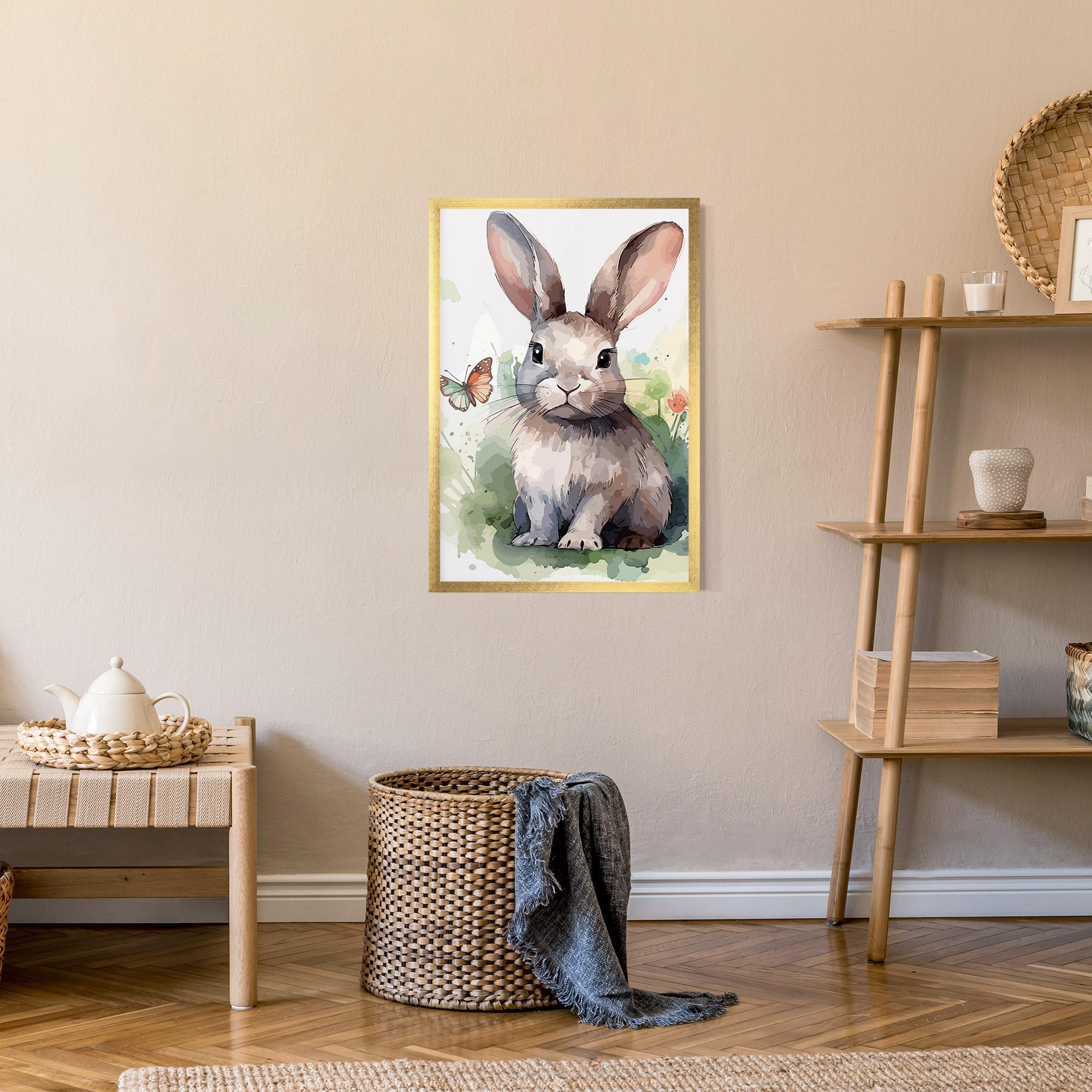 Plakat w Ramie Pretty Bunny Art mockup 9