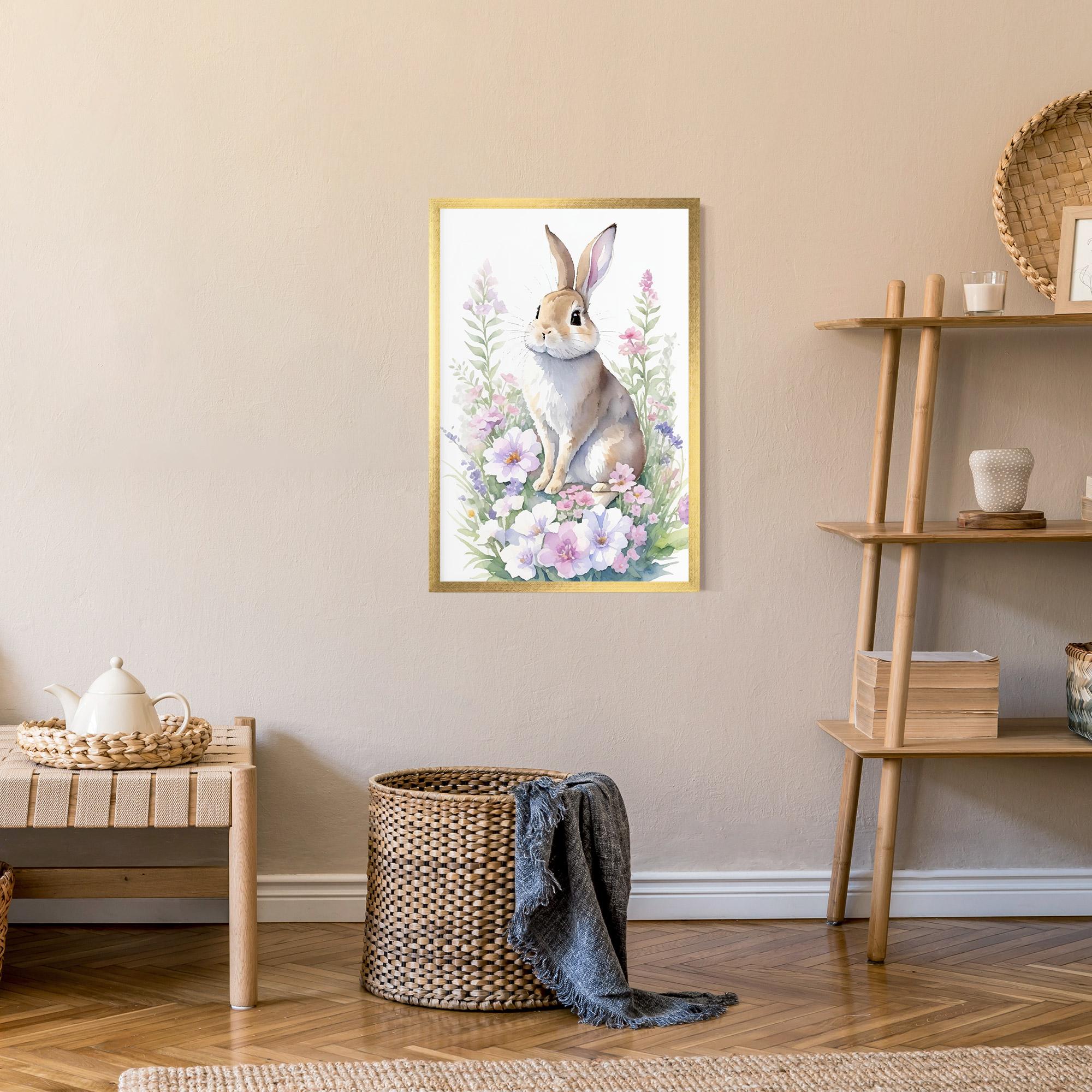 Plakat w Ramie Pretty Cute Bunny mockup 9