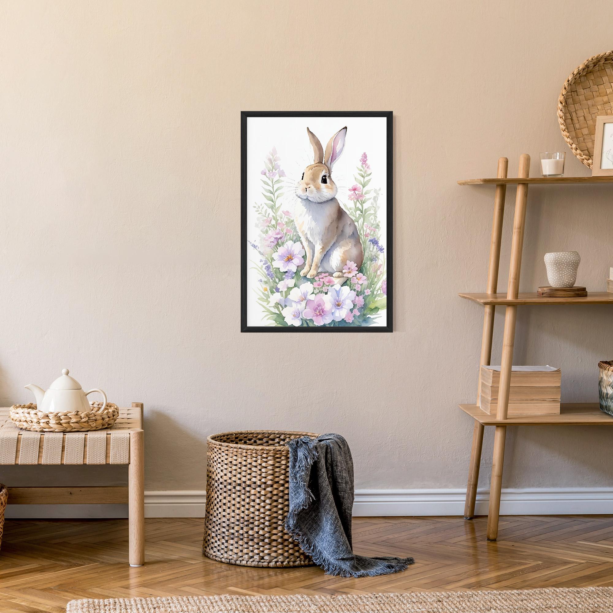 Plakat w Ramie Pretty Cute Bunny mockup 9