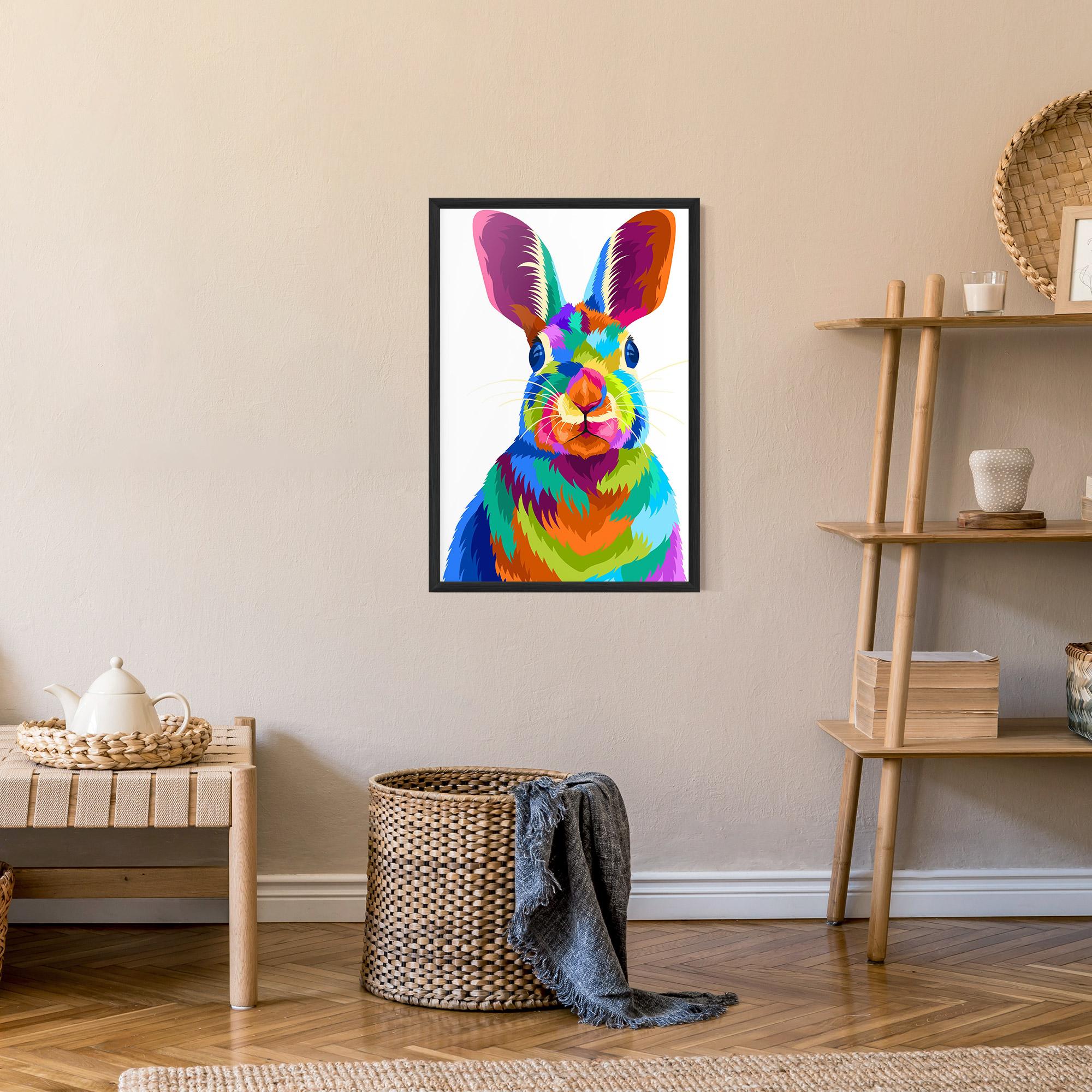 Plakat w Ramie Rabbit Art Style mockup 9