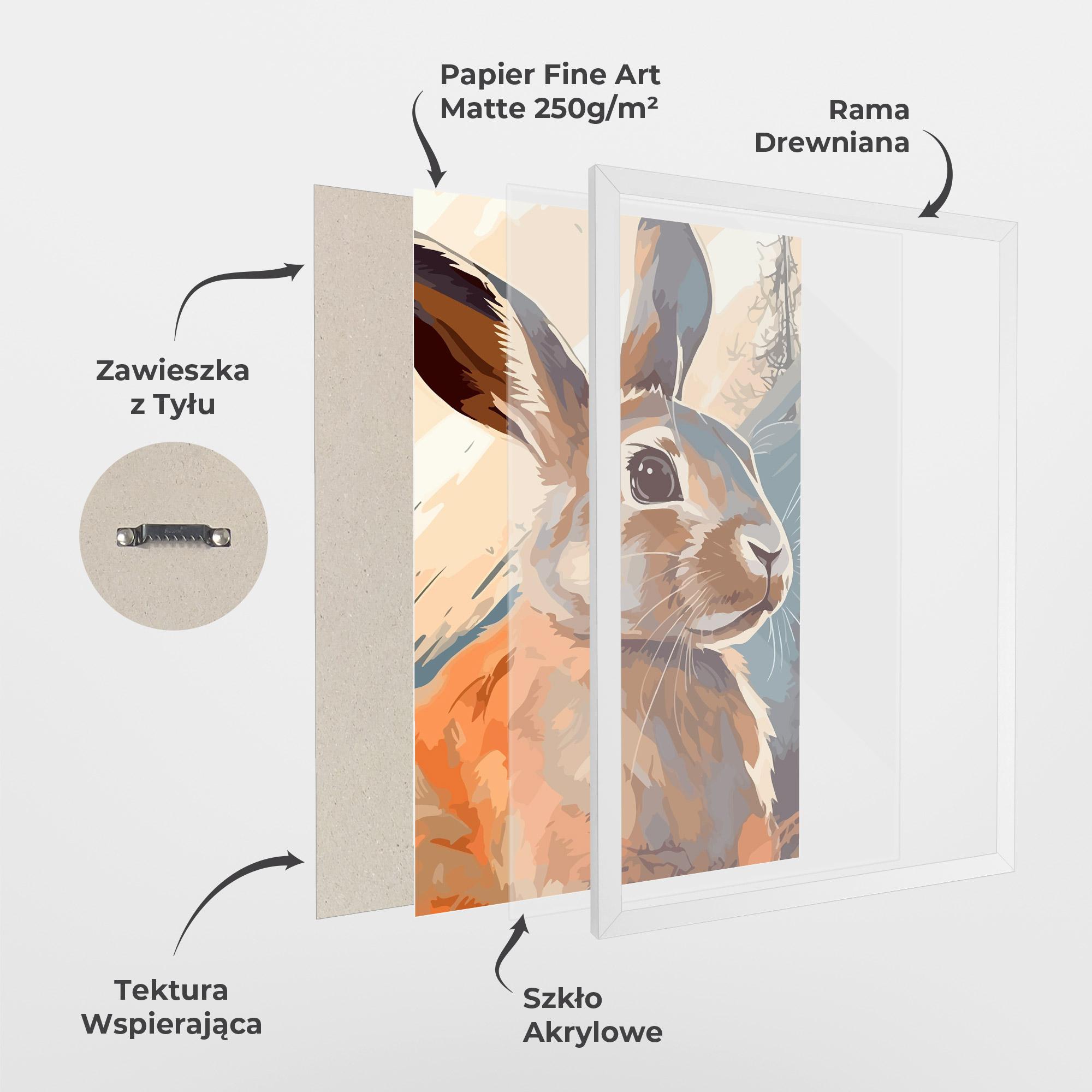 Plakat w Ramie Anime Rabbit mockup 1