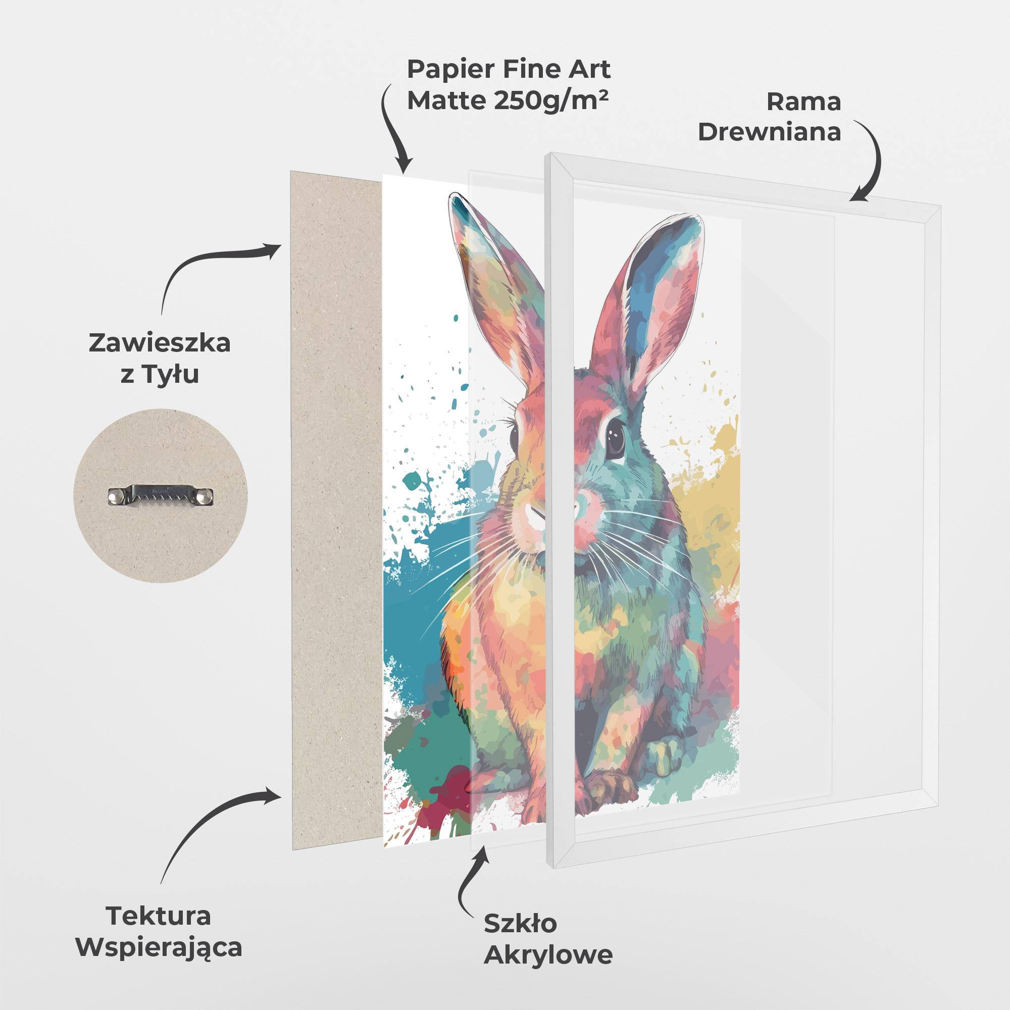 Plakat w Ramie Brush Rabbit mockup 1
