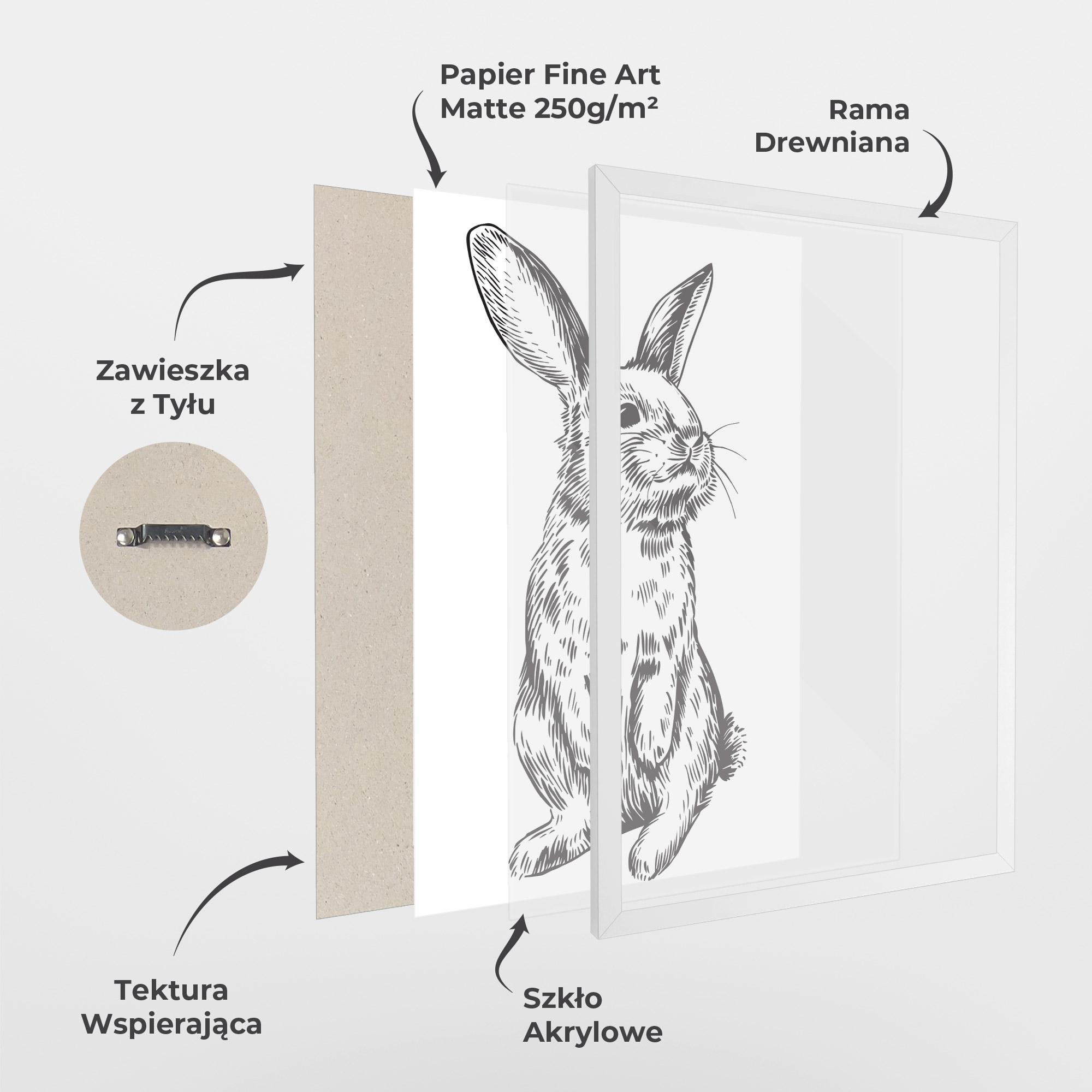 Plakat w Ramie Cute Bunny mockup 1
