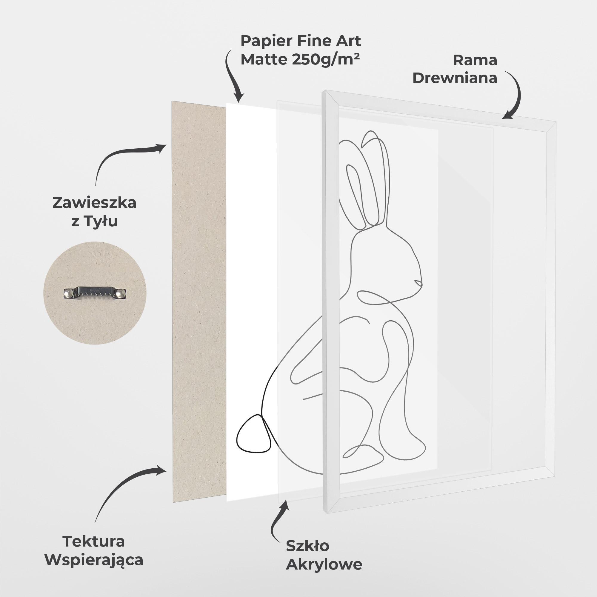 Plakat w Ramie Cute Rabbit mockup 1