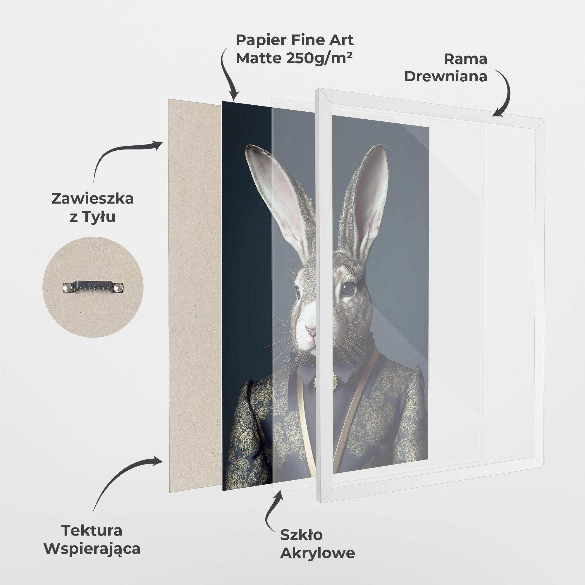 Plakat w Ramie Elegant Rabbit mockup 1