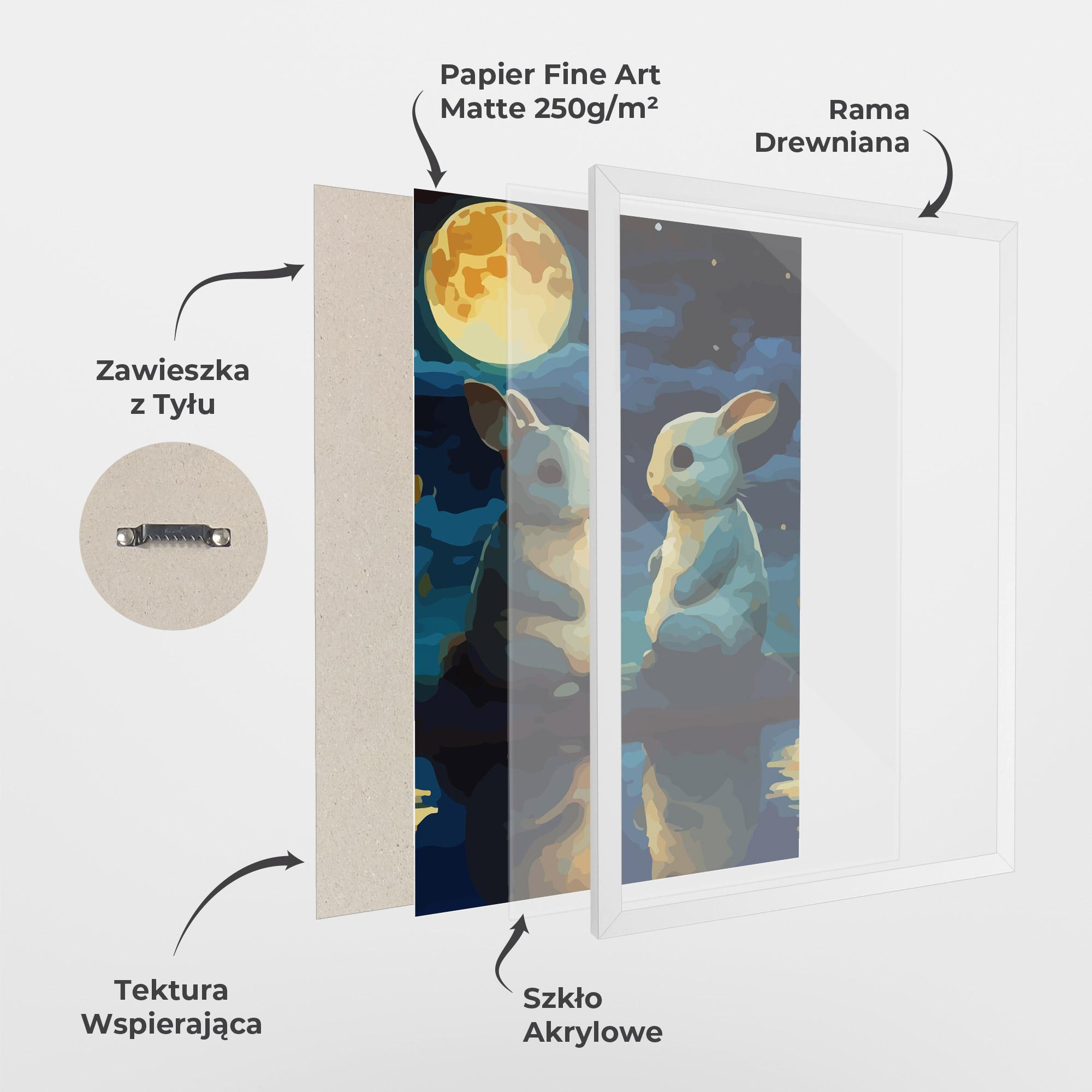 Plakat w Ramie Full Moon Bunny mockup 1
