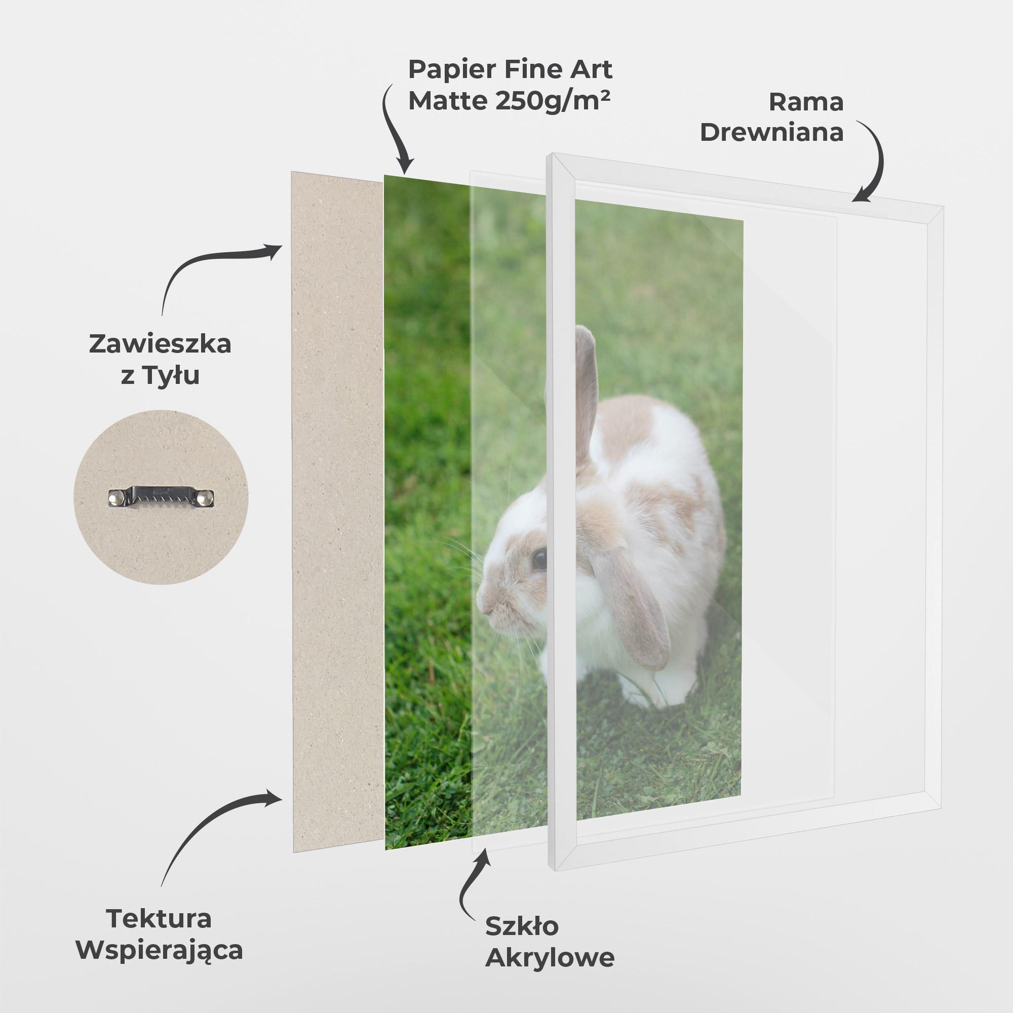 Plakat w Ramie Light Orange Bunny mockup 1