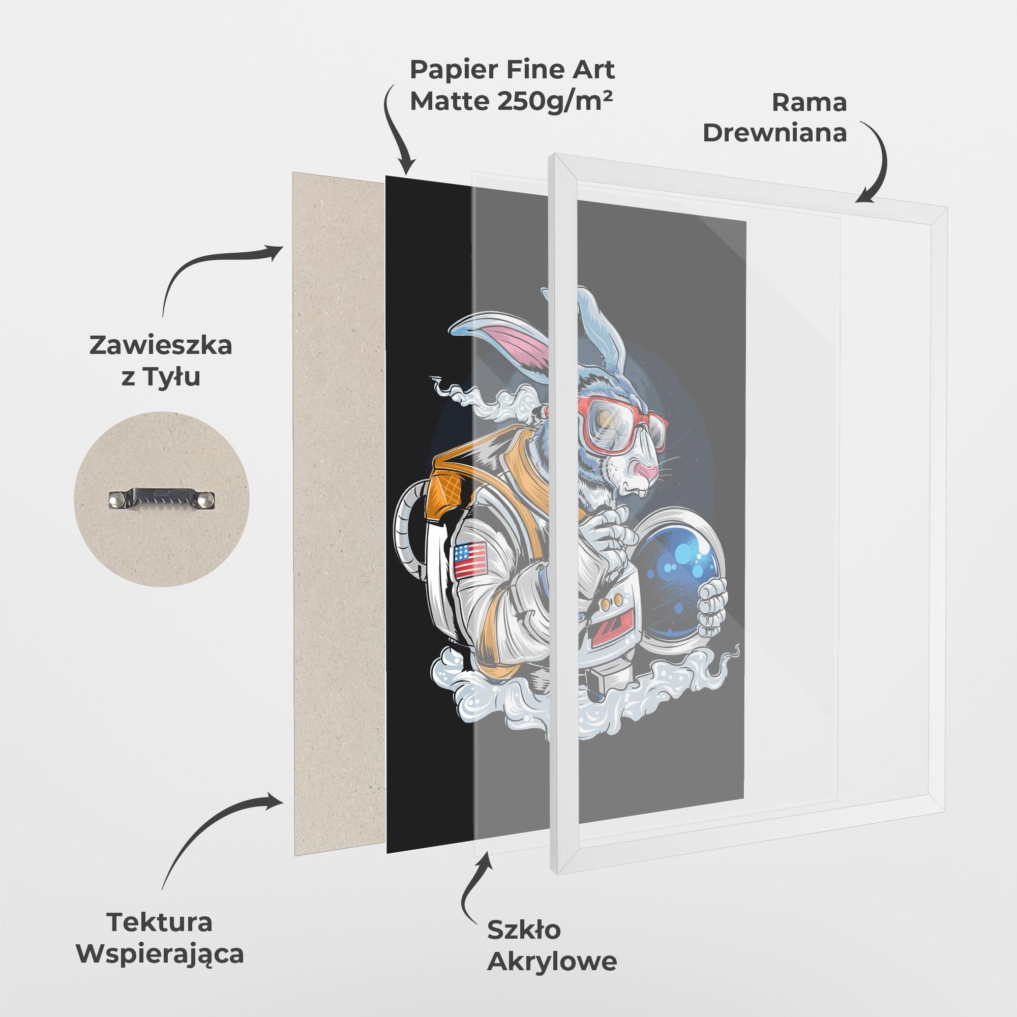 Plakat w Ramie Moon Bunny mockup 1