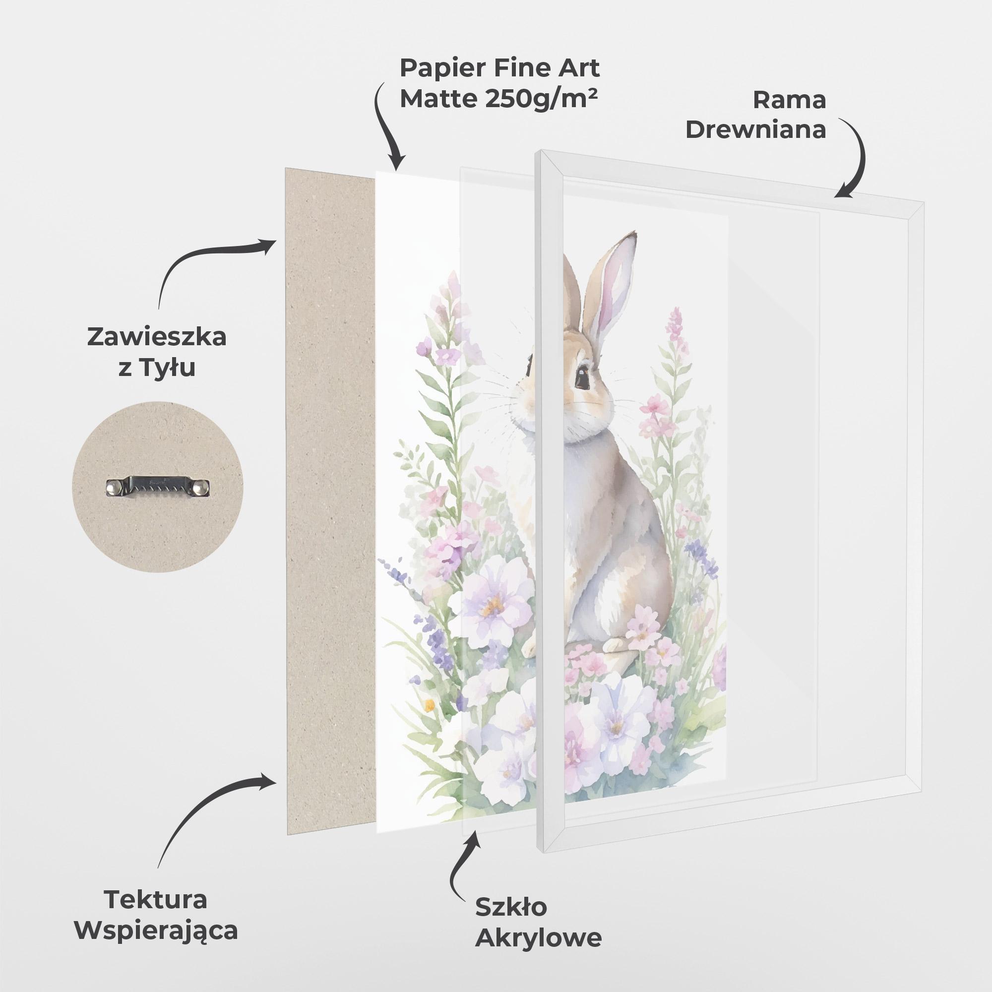 Plakat w Ramie Pretty Cute Bunny mockup 1