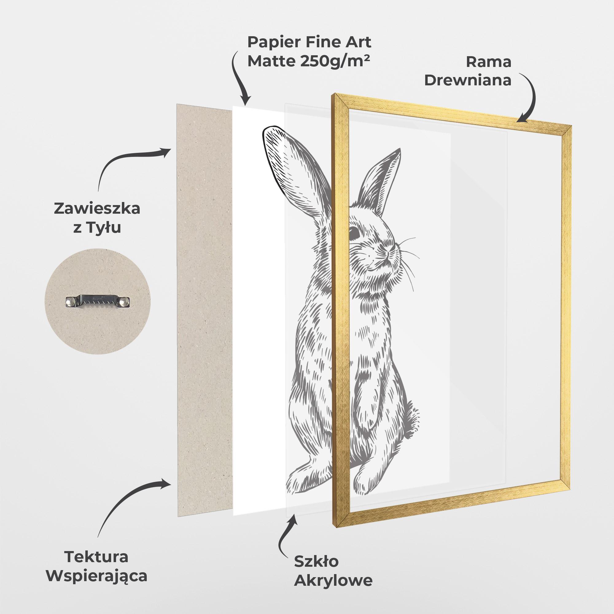 Plakat w Ramie Cute Bunny mockup 1